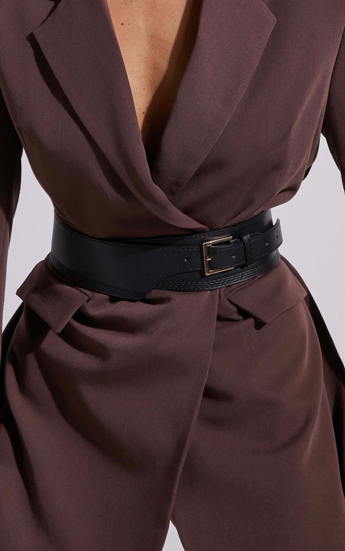 Irena Chunky Belt in Black