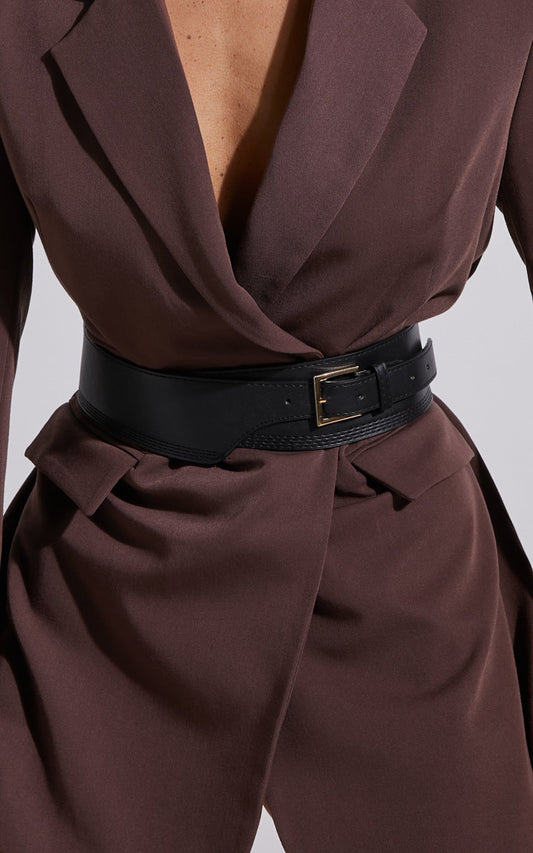 Irena Chunky Belt in Black