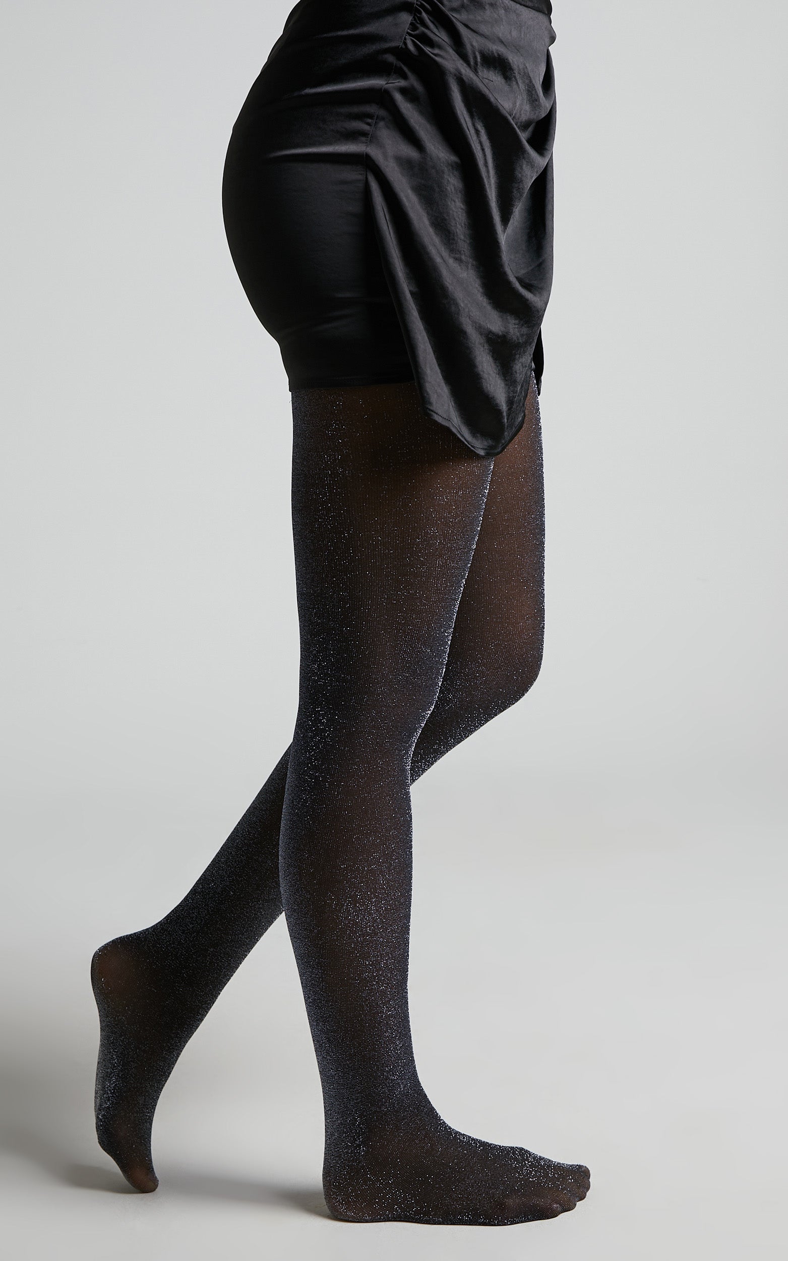 Jhana Tights in Black and Silver