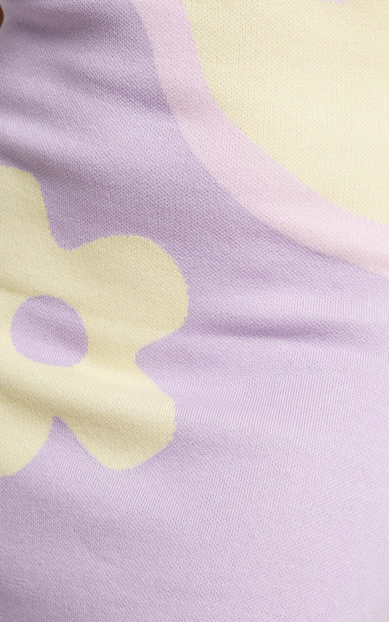 Jacie Mini Dress - Floral Colour Block Dress in Lilac & Yellow