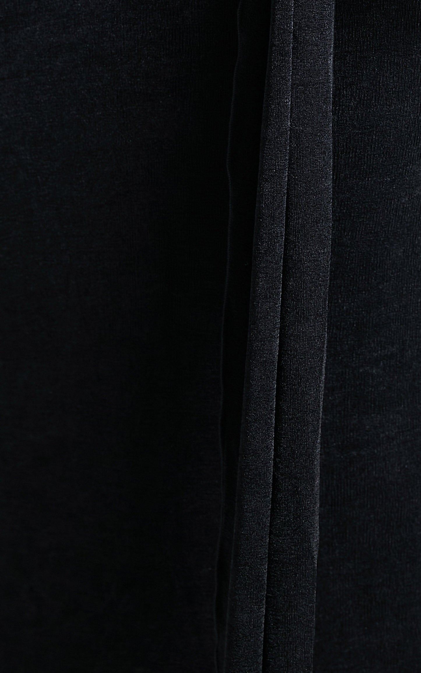 Jamellia Midi Dress - Low V-Neck Drape Front Dress in Black