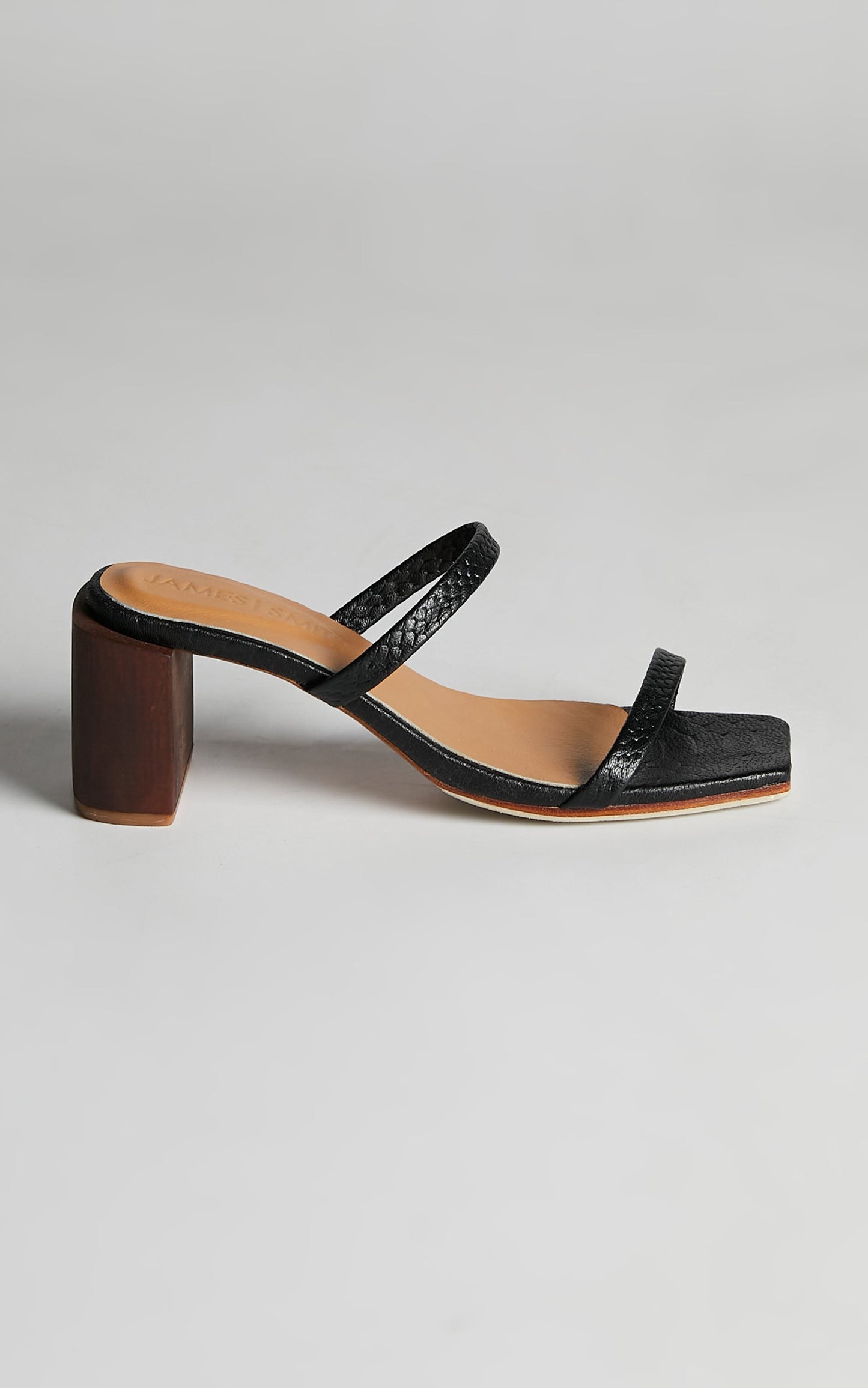 James Smith - Sirenuse Strap Sandal in Black Croc