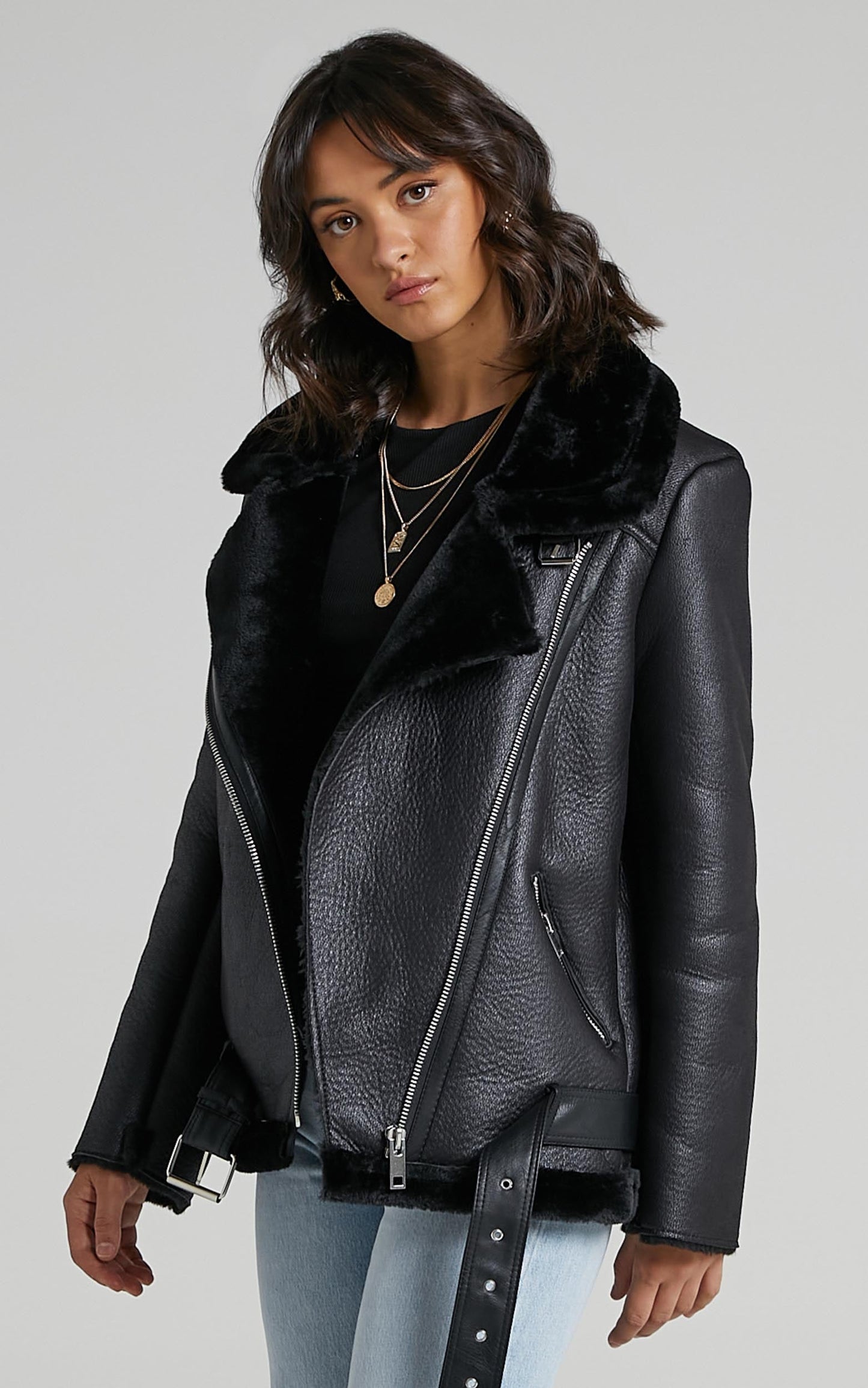 Janette Jacket in Black Leatherette