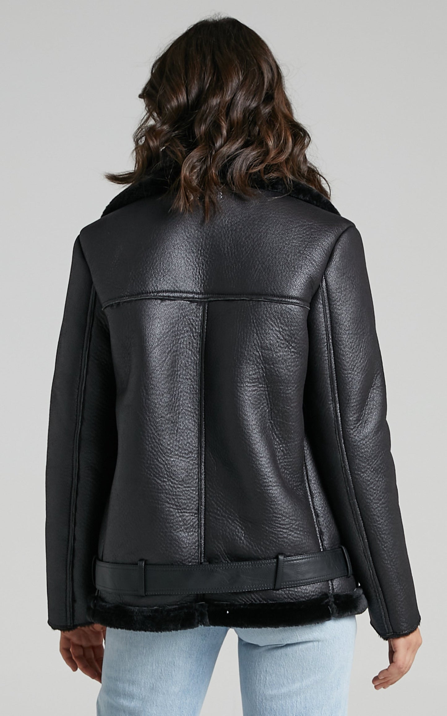 Janette Jacket in Black Leatherette