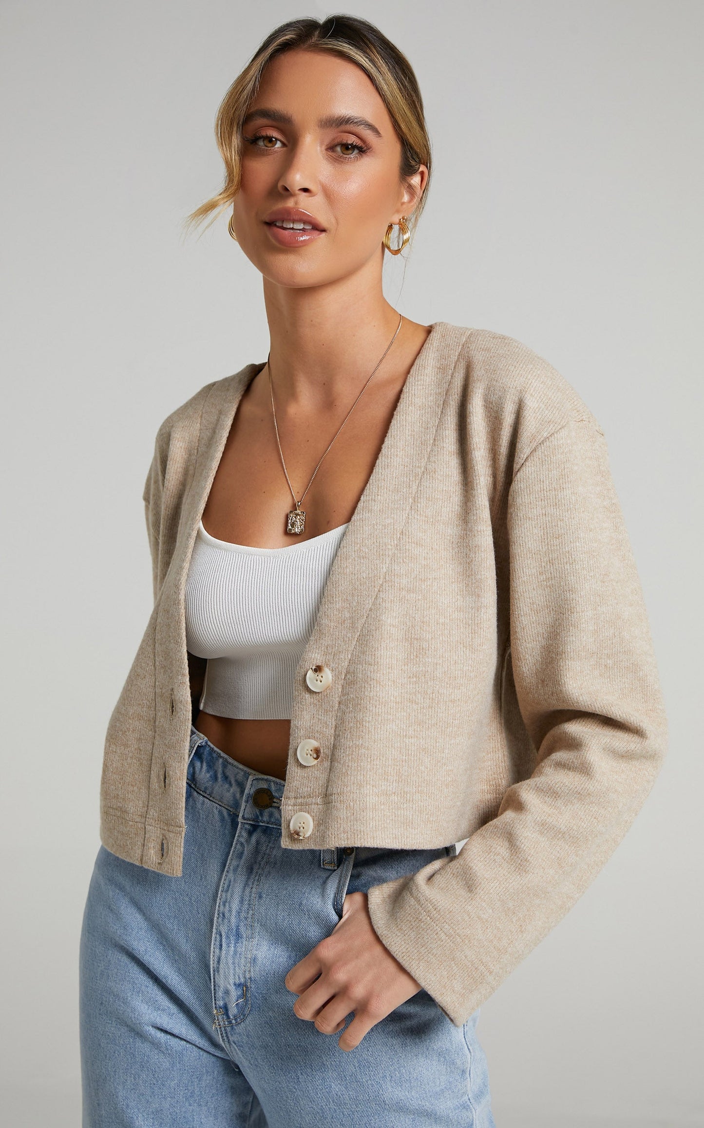 Janneth Cardigan in Mocha