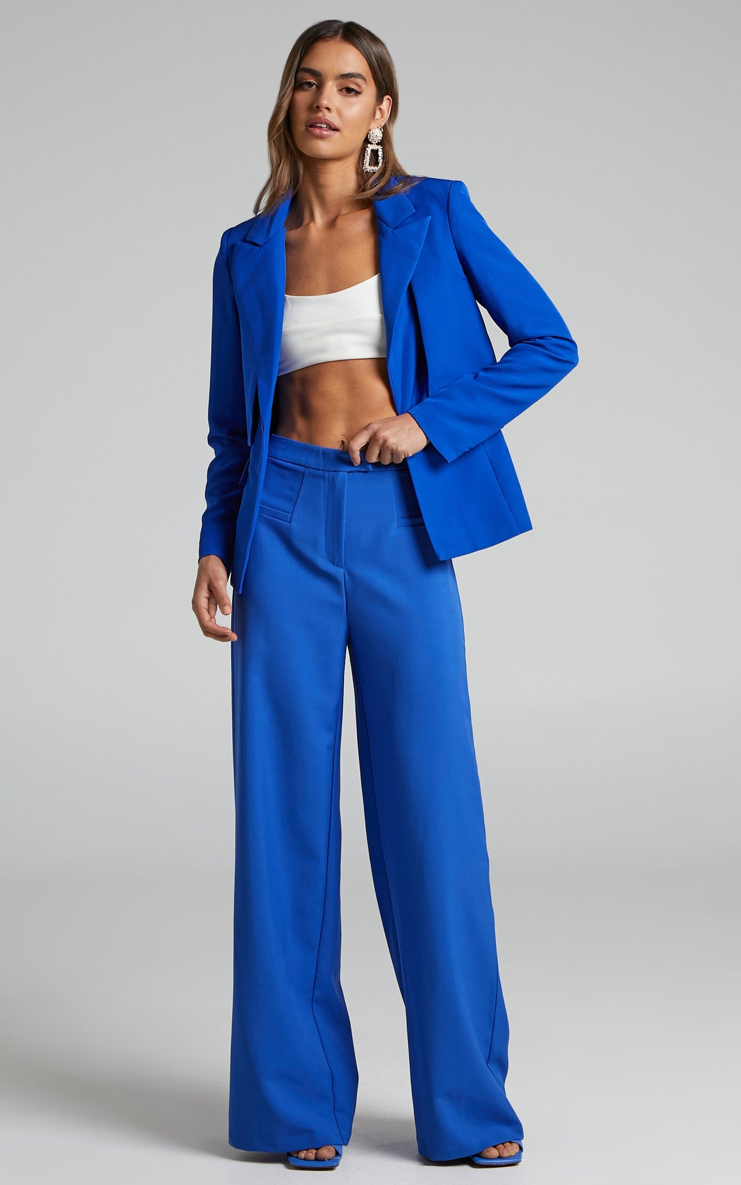 Jaxine Blazer - Storm Flap Blazer in Cobalt