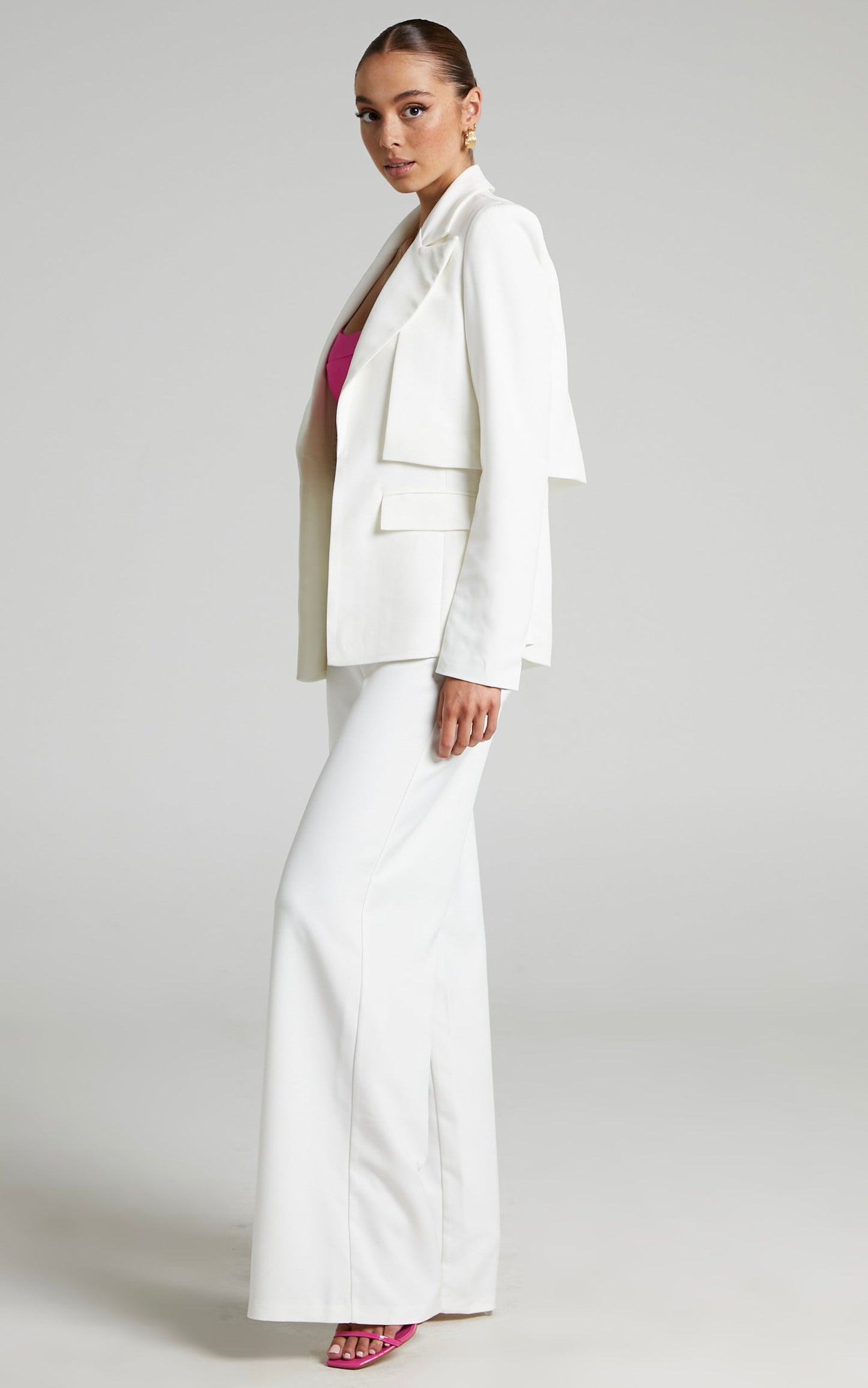 Jaxine Blazer - Storm Flap Blazer in White