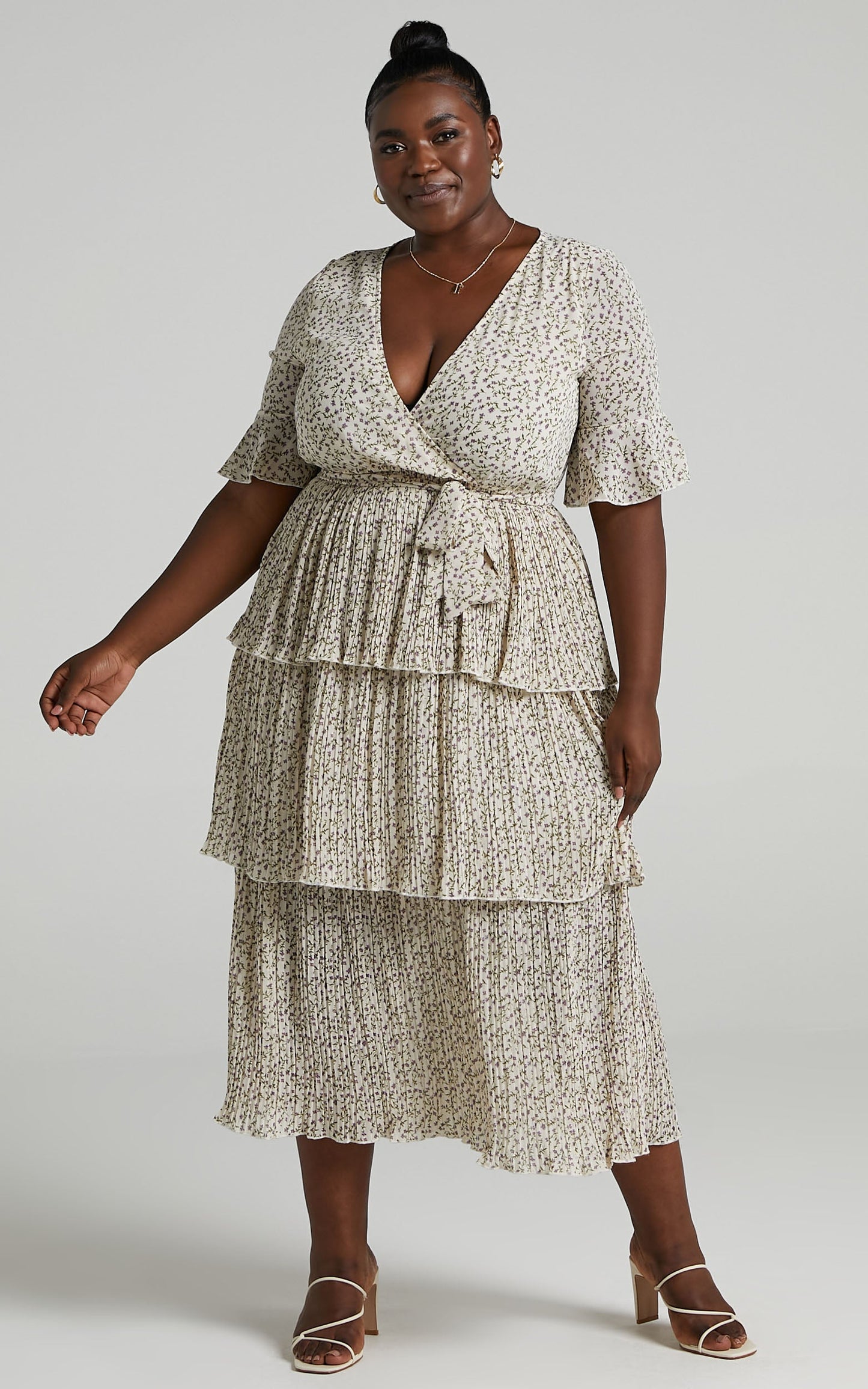 Jayden Dress in White Floral