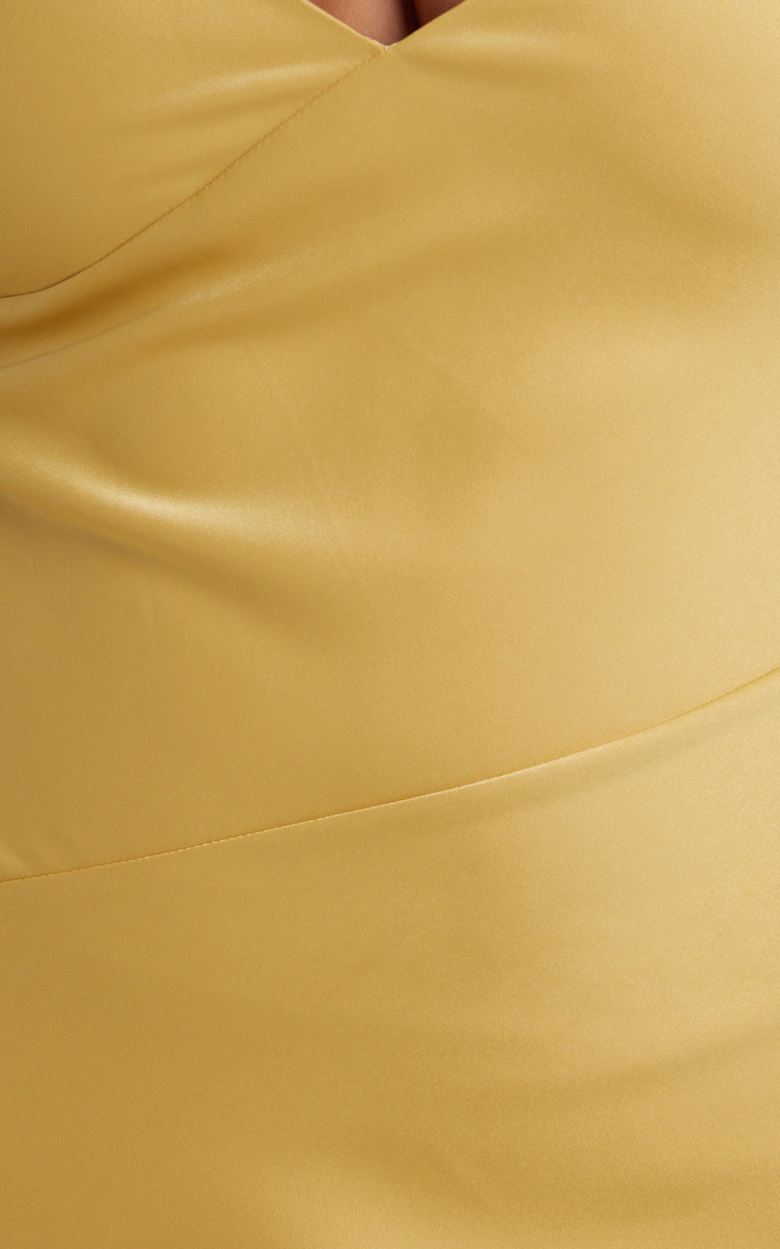 Luminescent Lover Bias Cut V Neck Midi Dress in Marigold