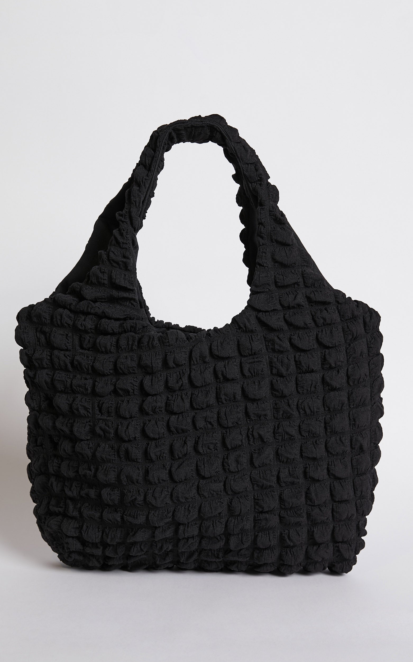 Jenevera Bag - Quilted Puff Bag in Black