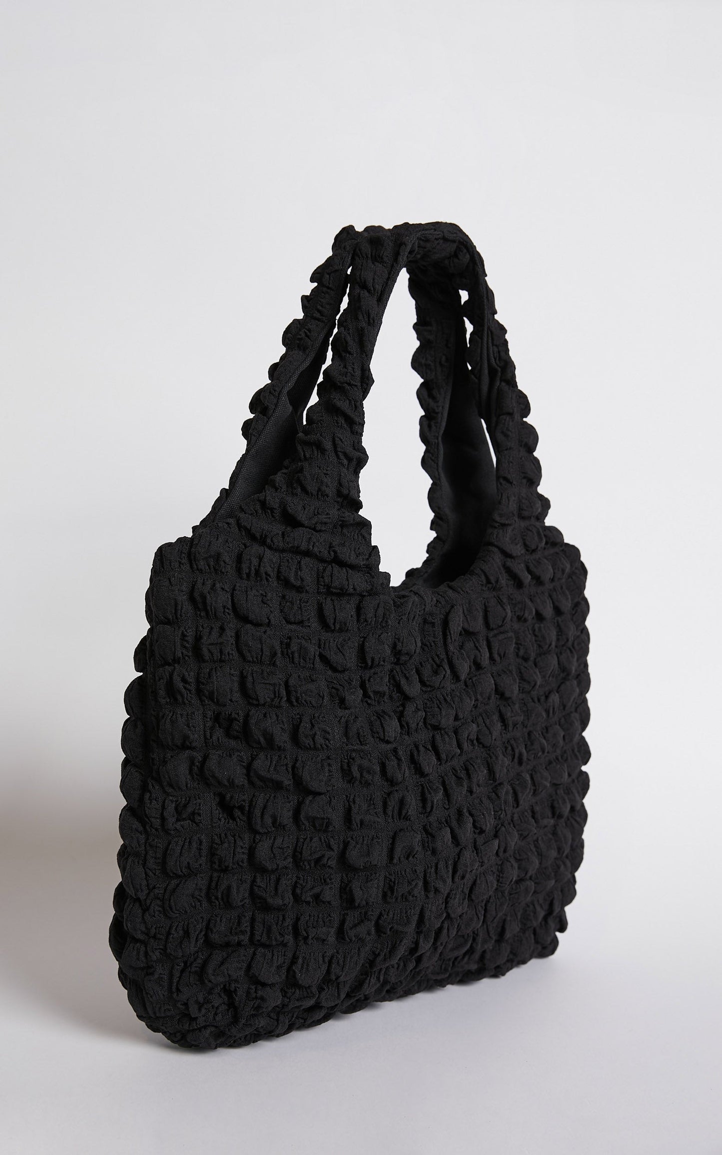 Jenevera Bag - Quilted Puff Bag in Black