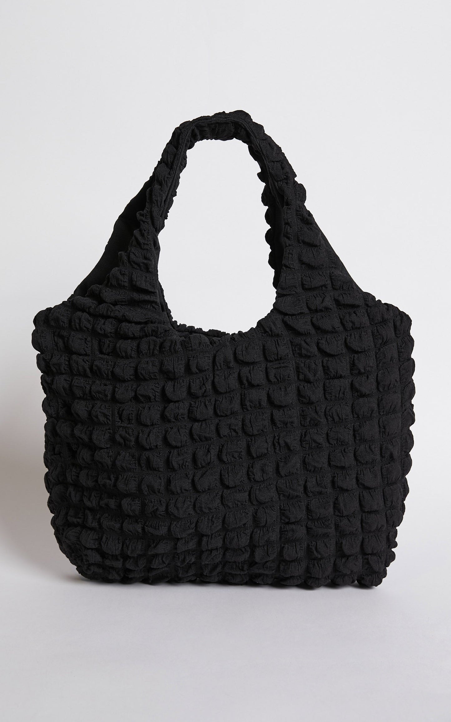 Jenevera Bag - Quilted Puff Bag in Black