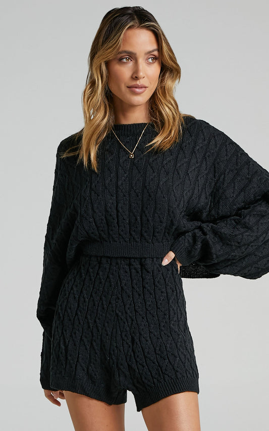 Jenna Two Piece Set in Black