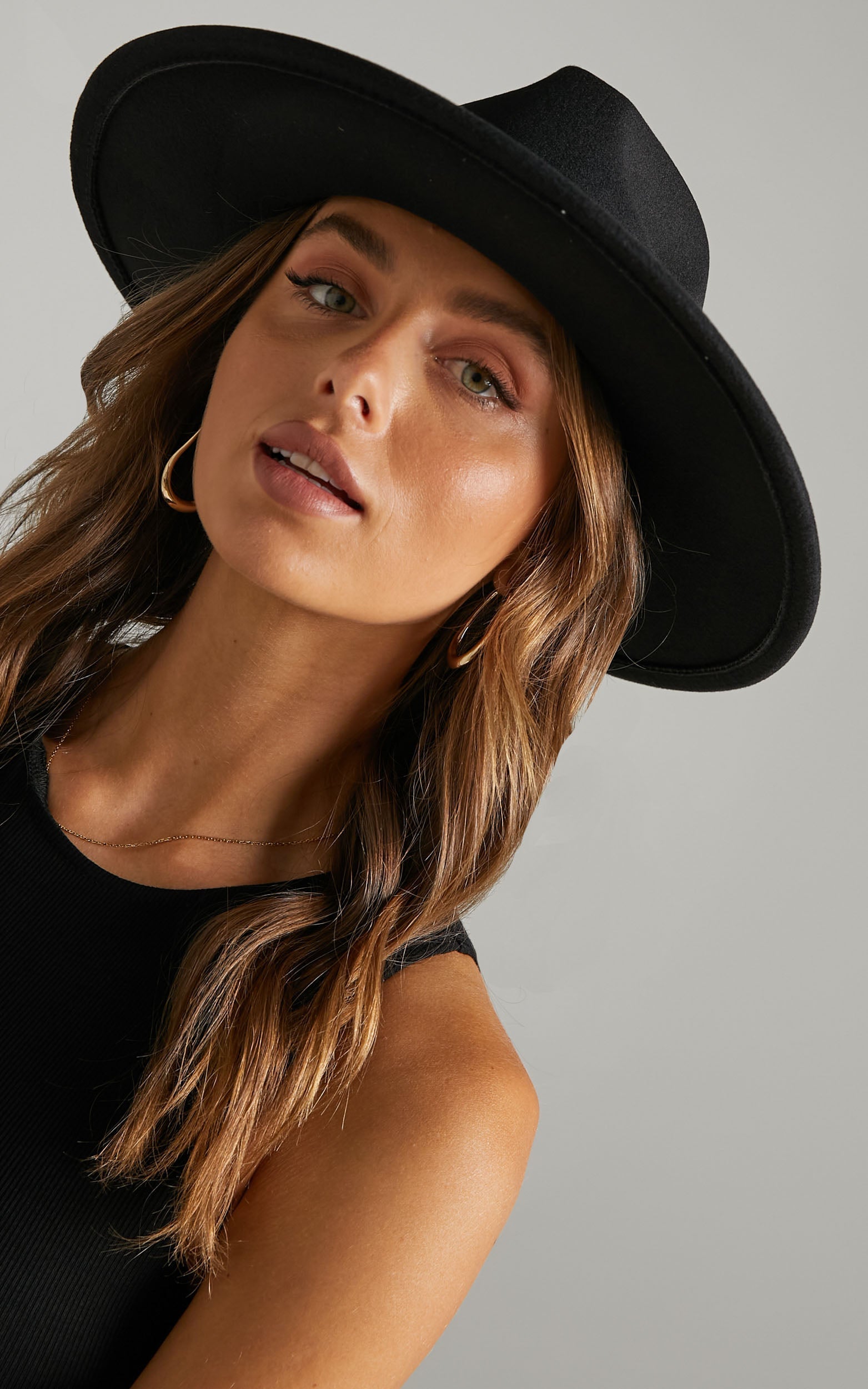 Jennita Felt Hat in Black