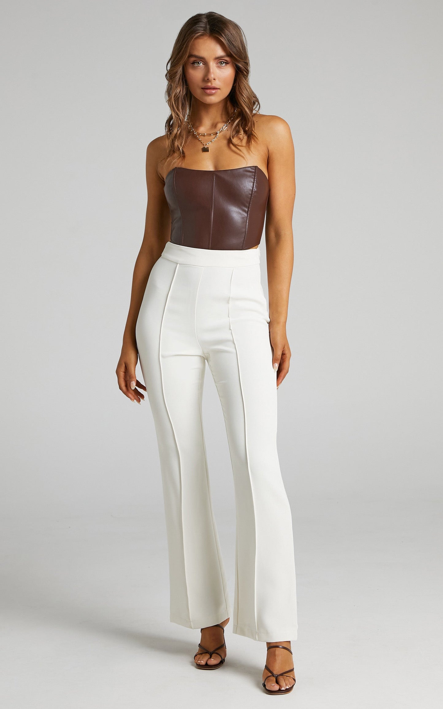 Jessa Pants - High Waisted Pants in Stone