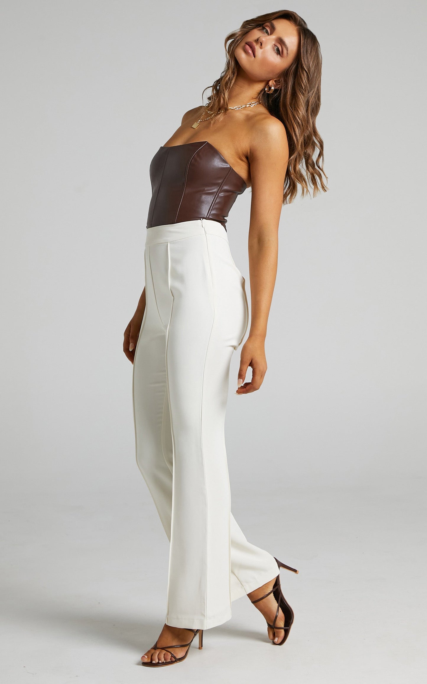 Jessa Pants - High Waisted Pants in Stone