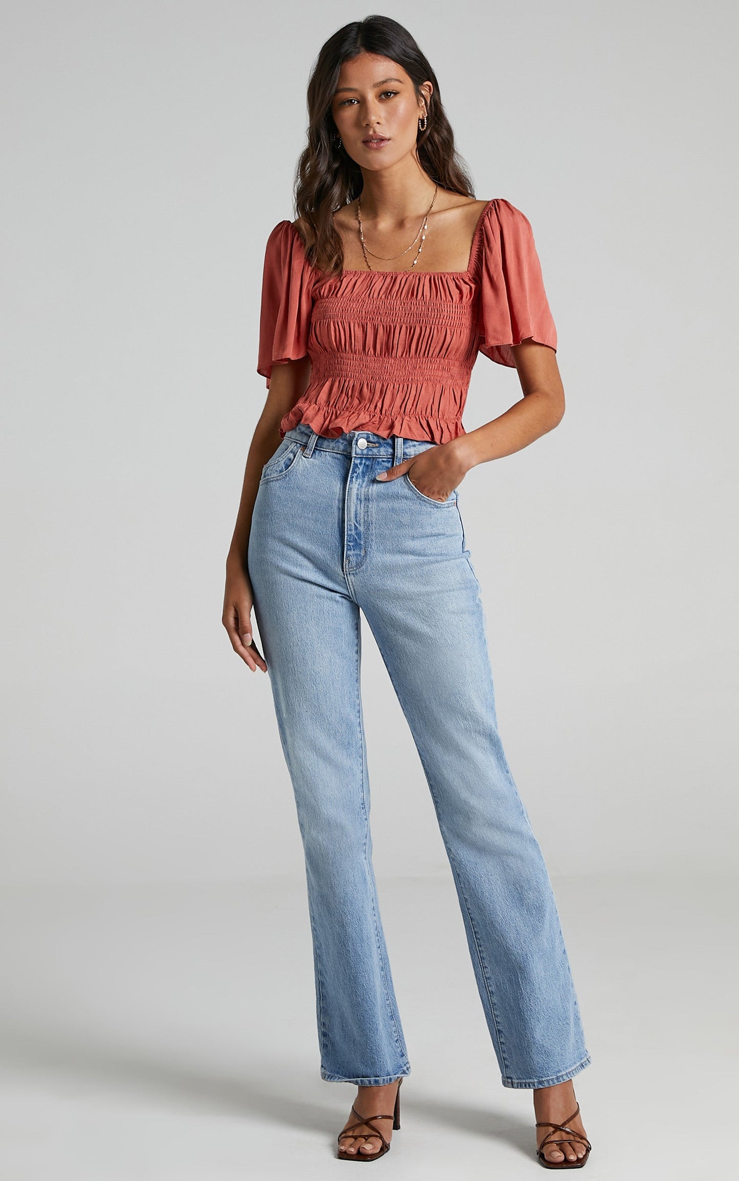 Jessalyn Top in Rust