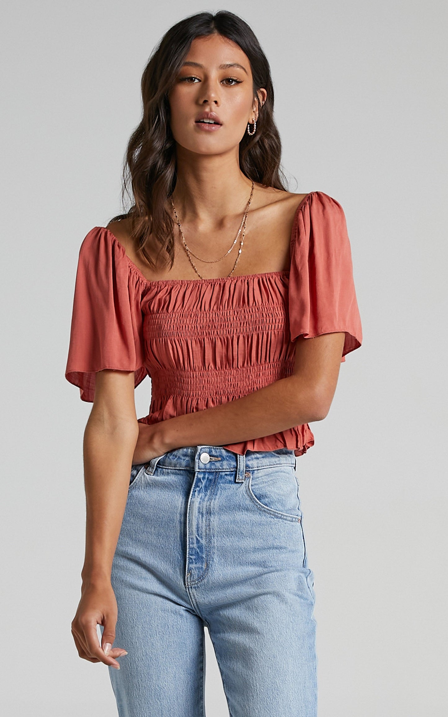 Jessalyn Top in Rust