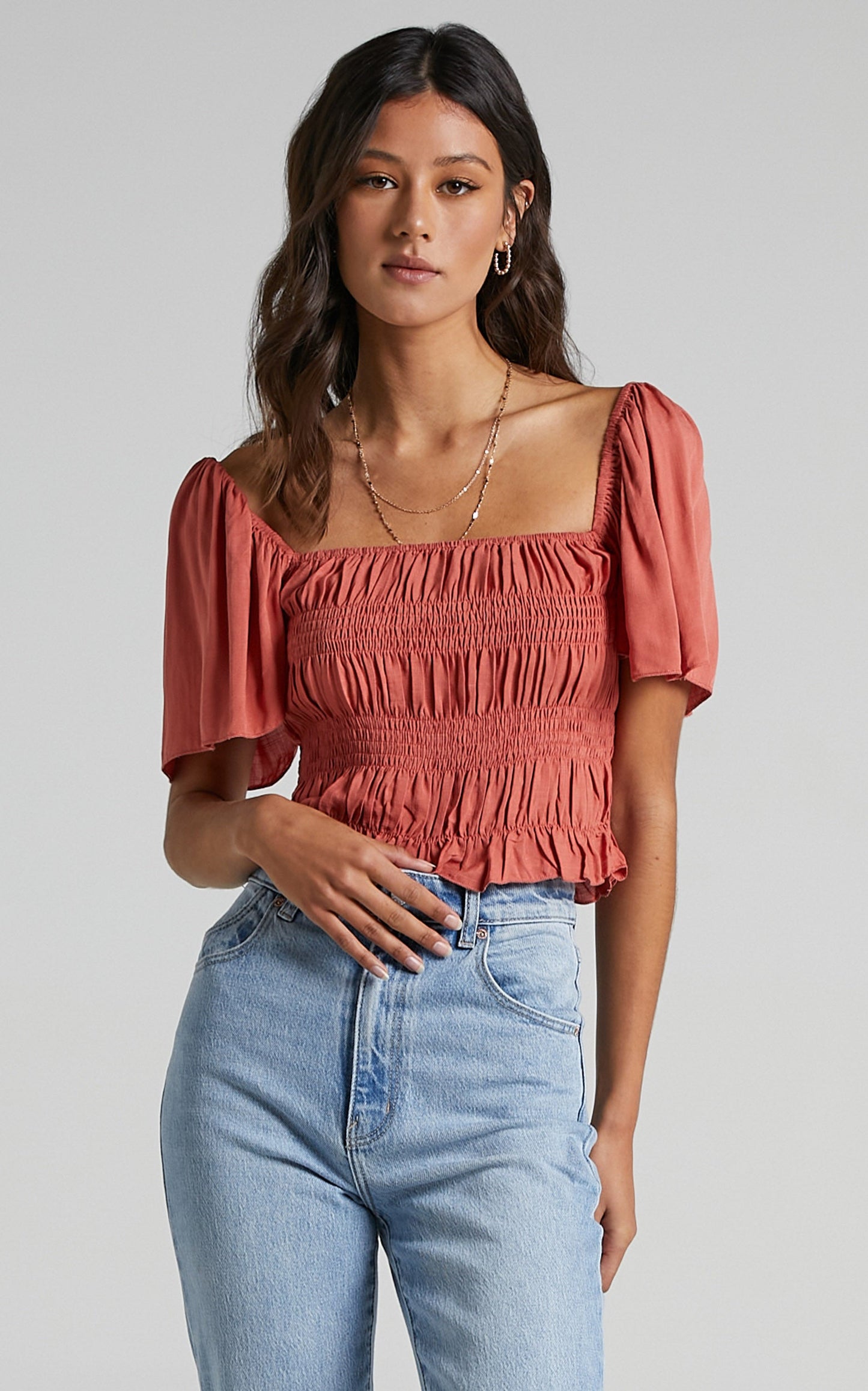 Jessalyn Top in Rust