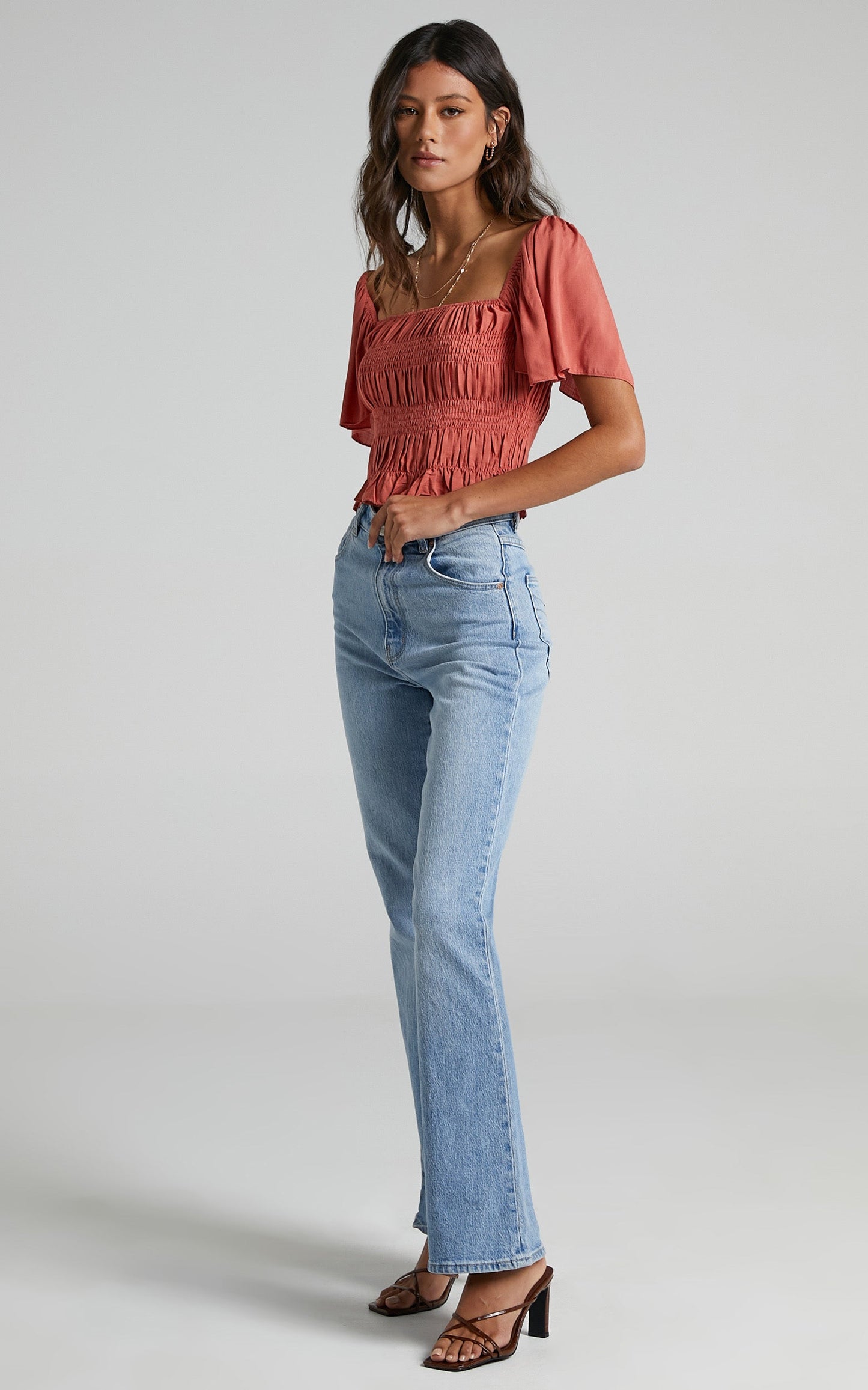 Jessalyn Top in Rust