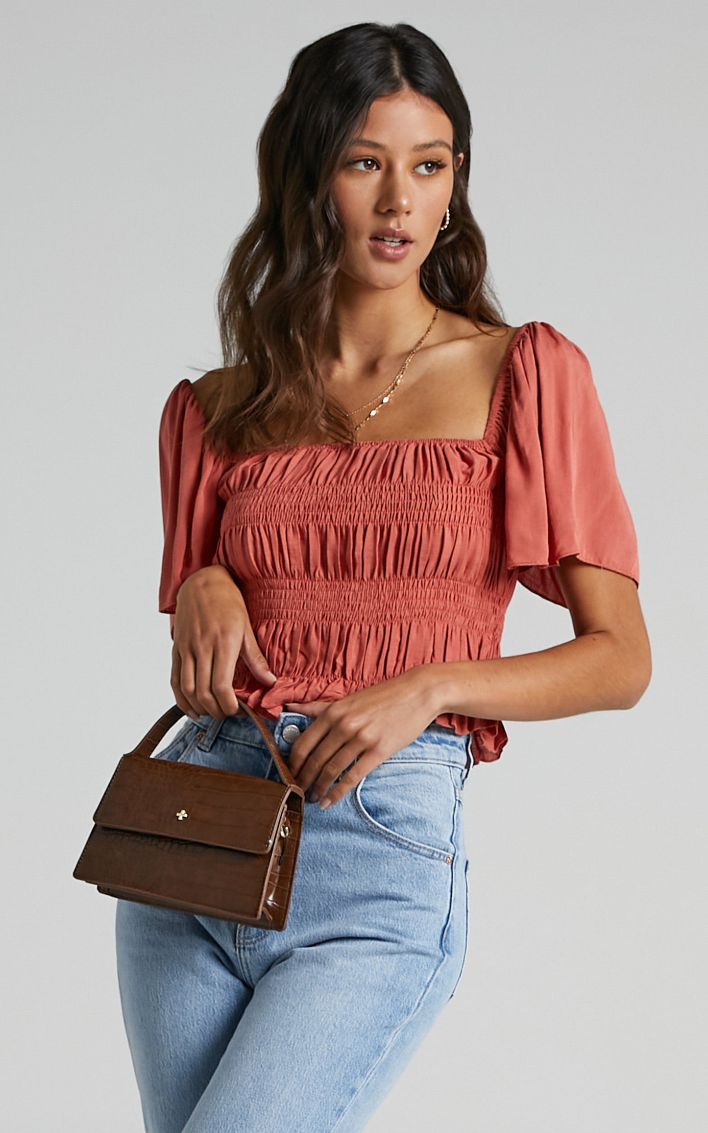 Jessalyn Top in Rust