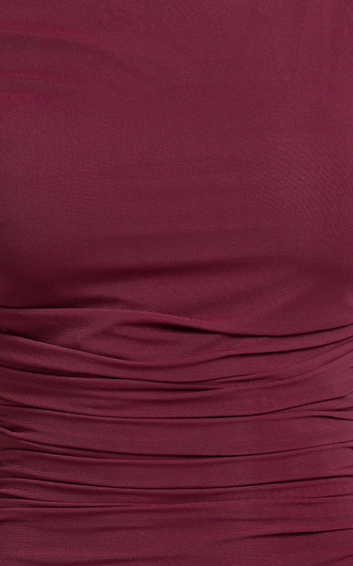 Judee Midi Dress - One Shoulder High Side Split Dress in Wine