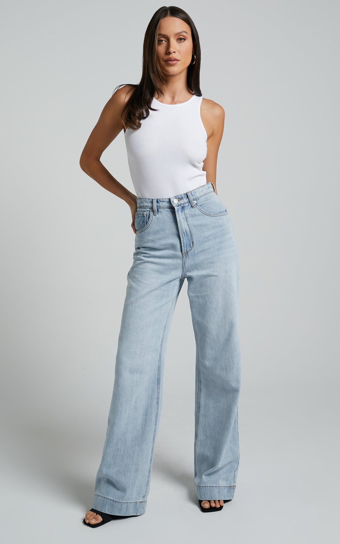 Julia Bodysuit - High Neck Ribbed Bodysuit in White
