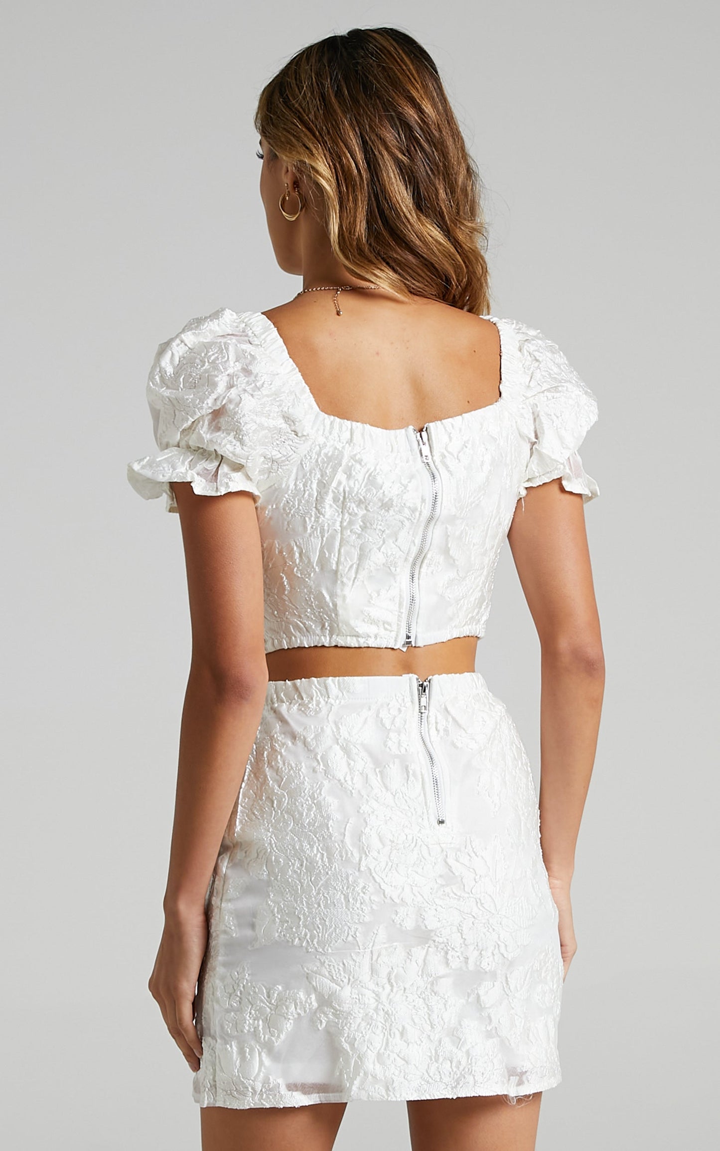 Julietta Two Piece Set in White Floral