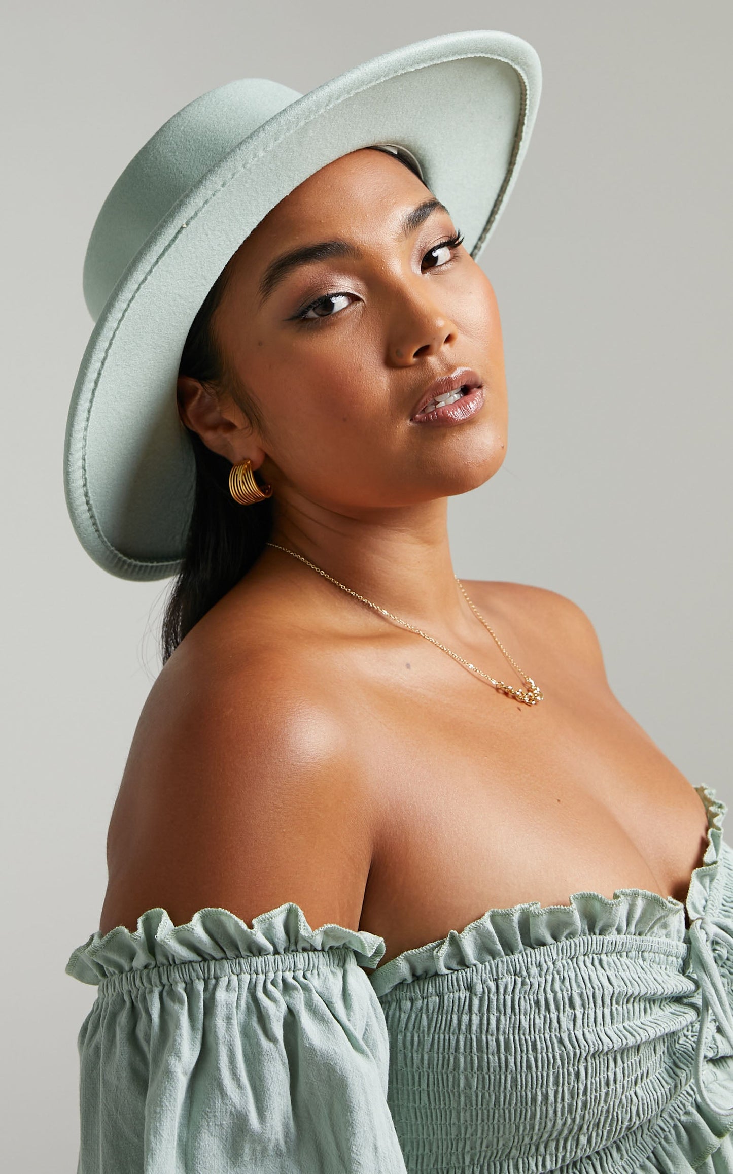 Jyoti Felt Hat in Mint