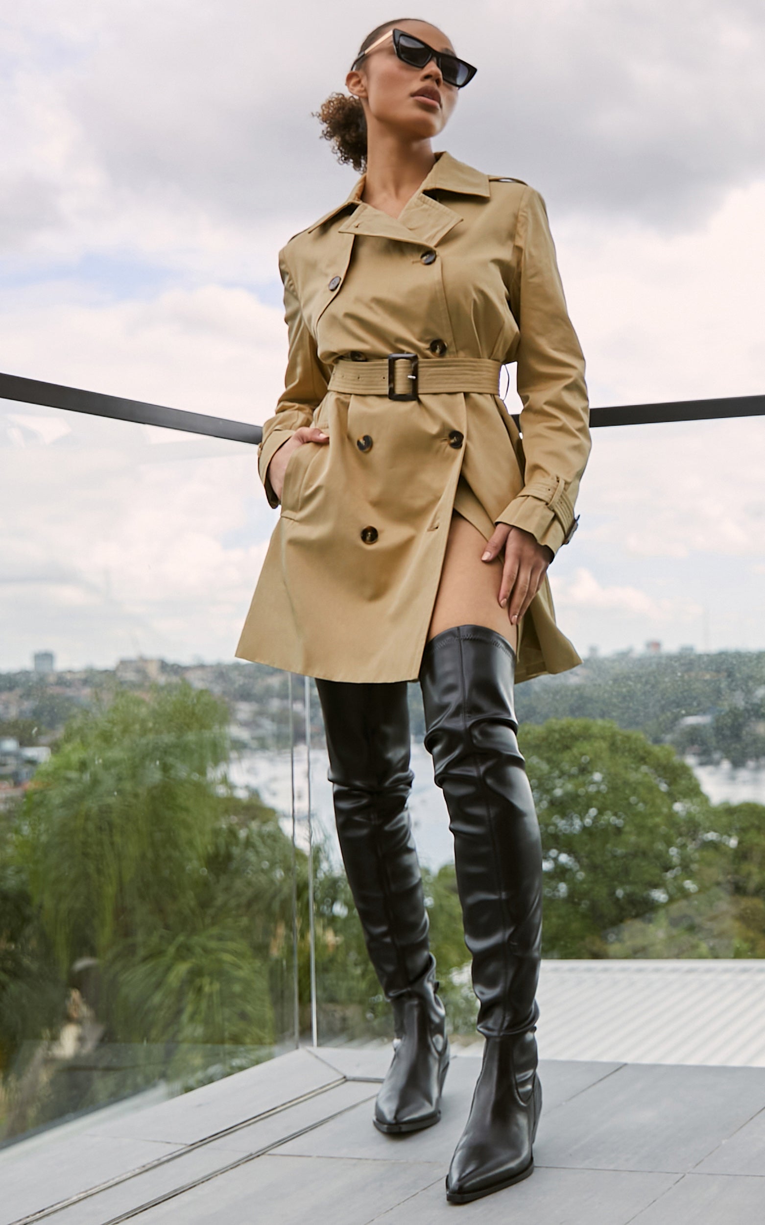Khiery Trench Coat in Camel