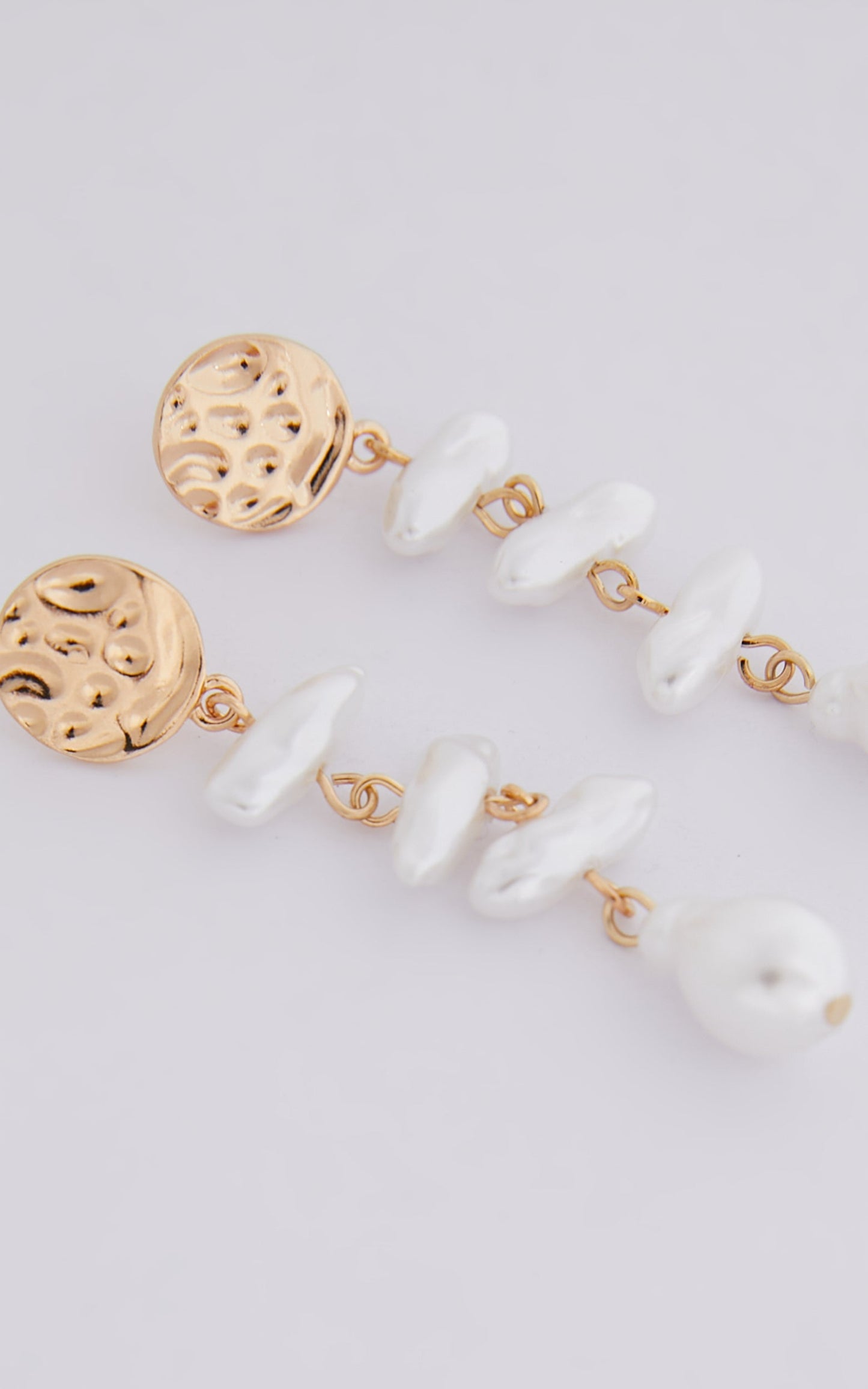 Narrie Earrings - Pearl Drop Earrings in Gold