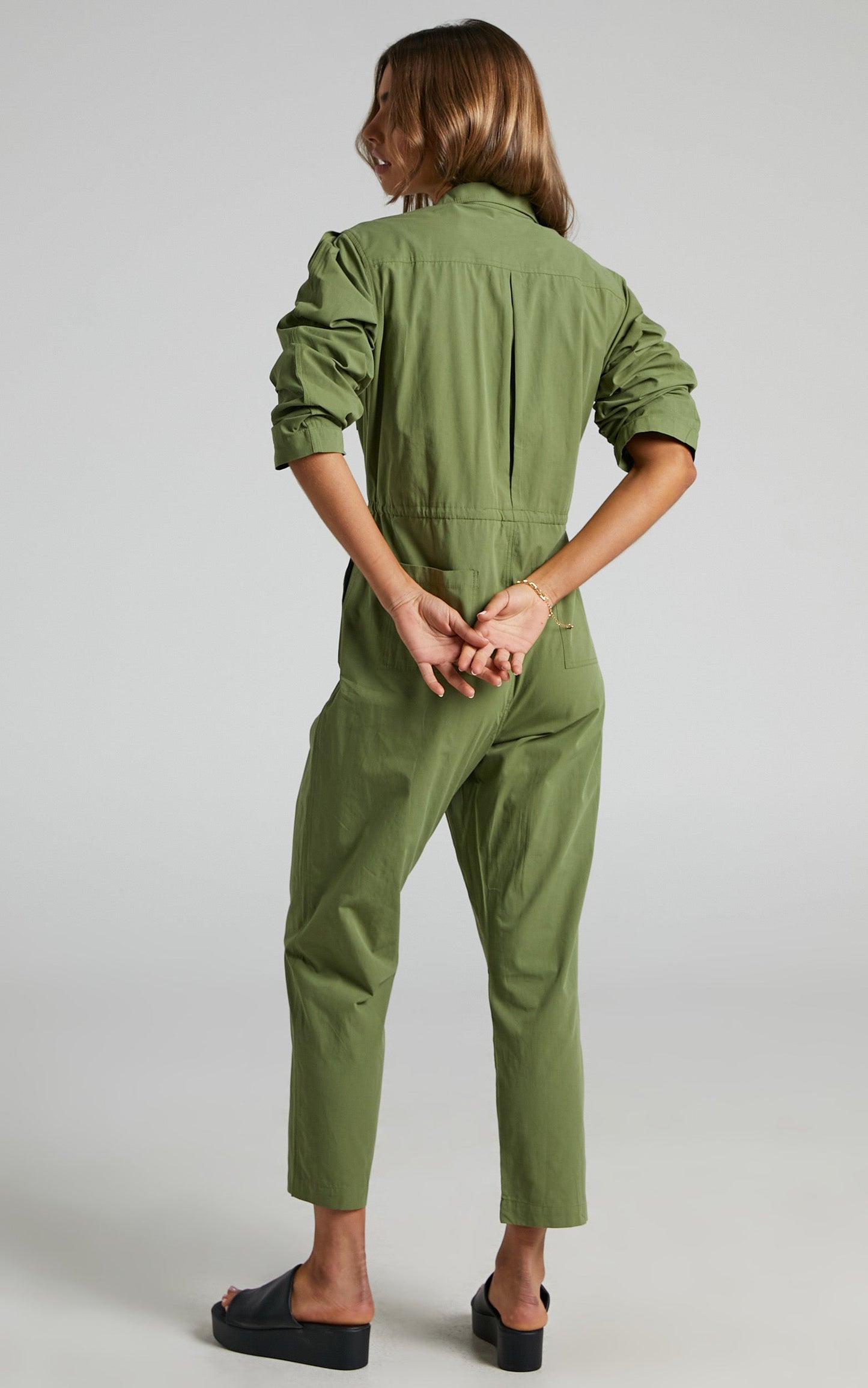 Kaede Jumpsuit - Utility Jumpsuit in Khaki