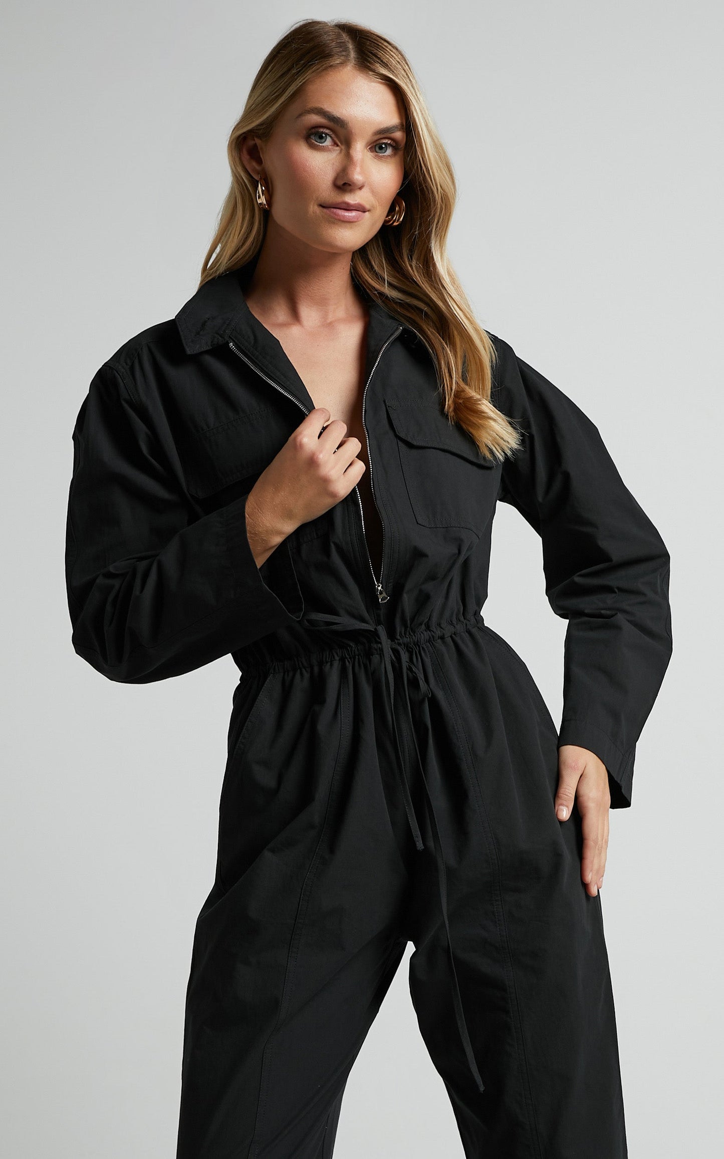 Kaede Jumpsuit - Utility Jumpsuit in Black