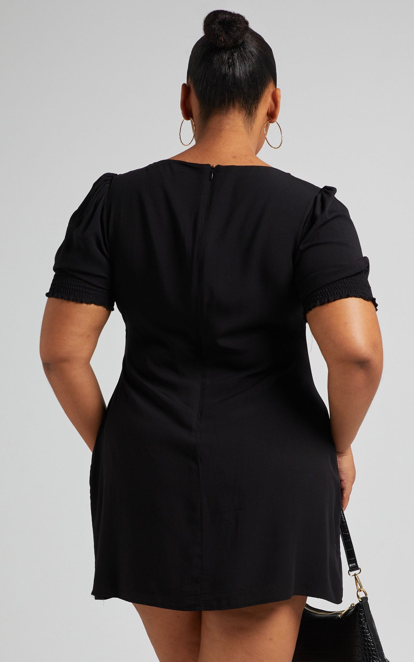 Titania Dress in Black Rayon