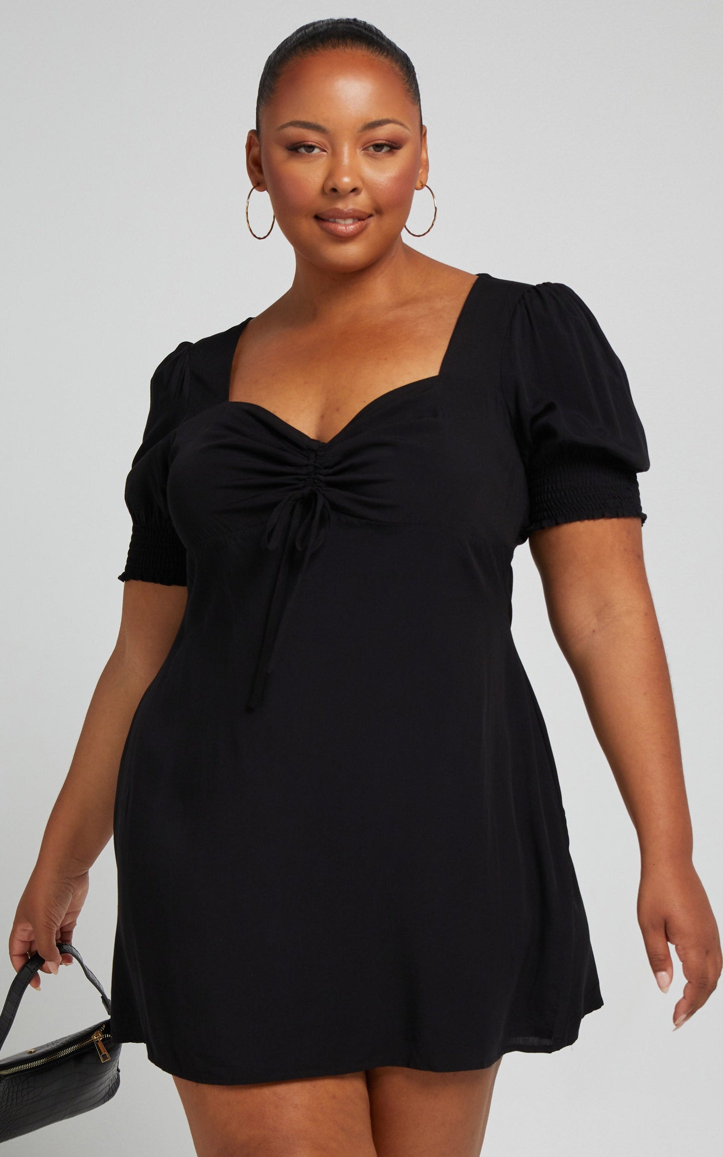 Titania Dress in Black Rayon