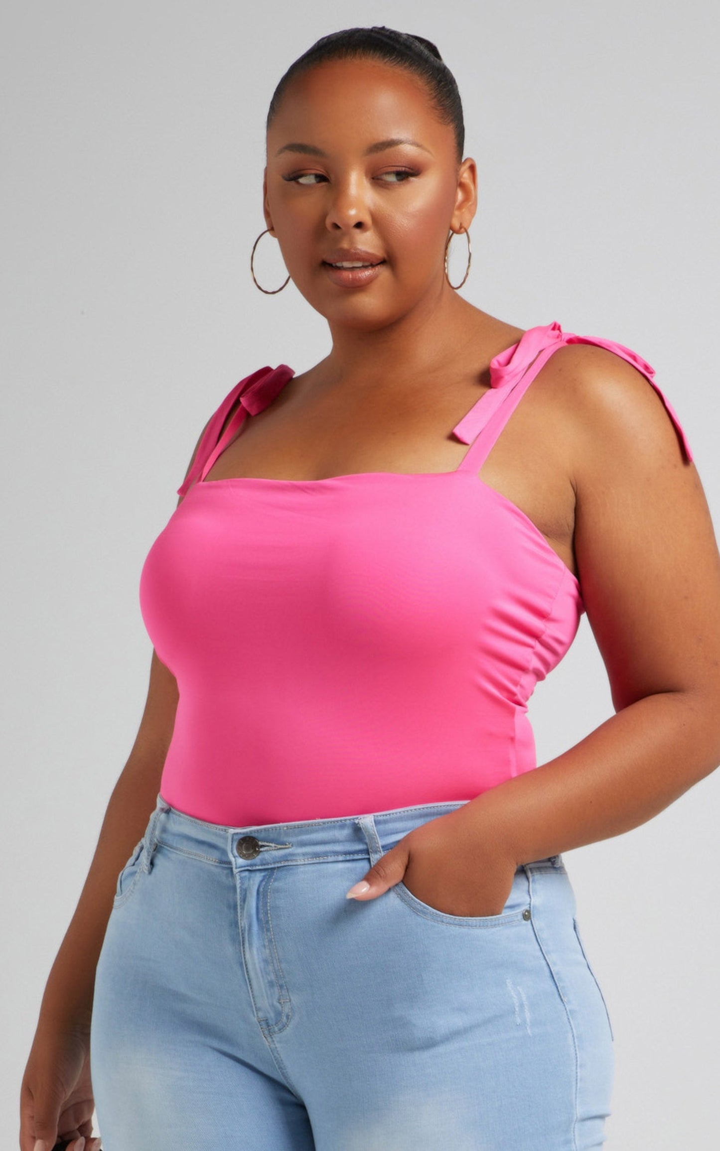 Crave Me Bodysuit in Hot Pink