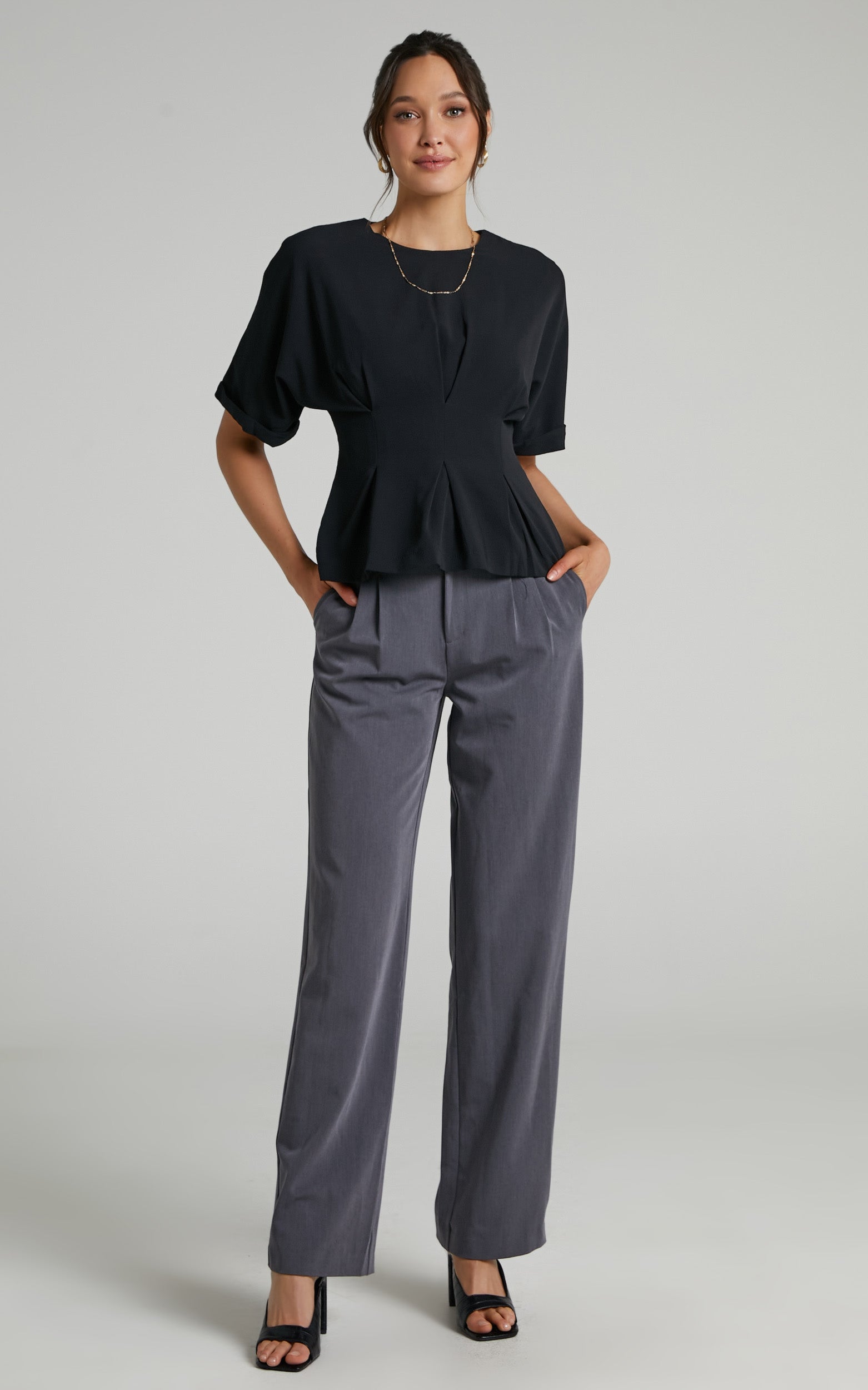Kami Top - Short Sleeve Top in Black