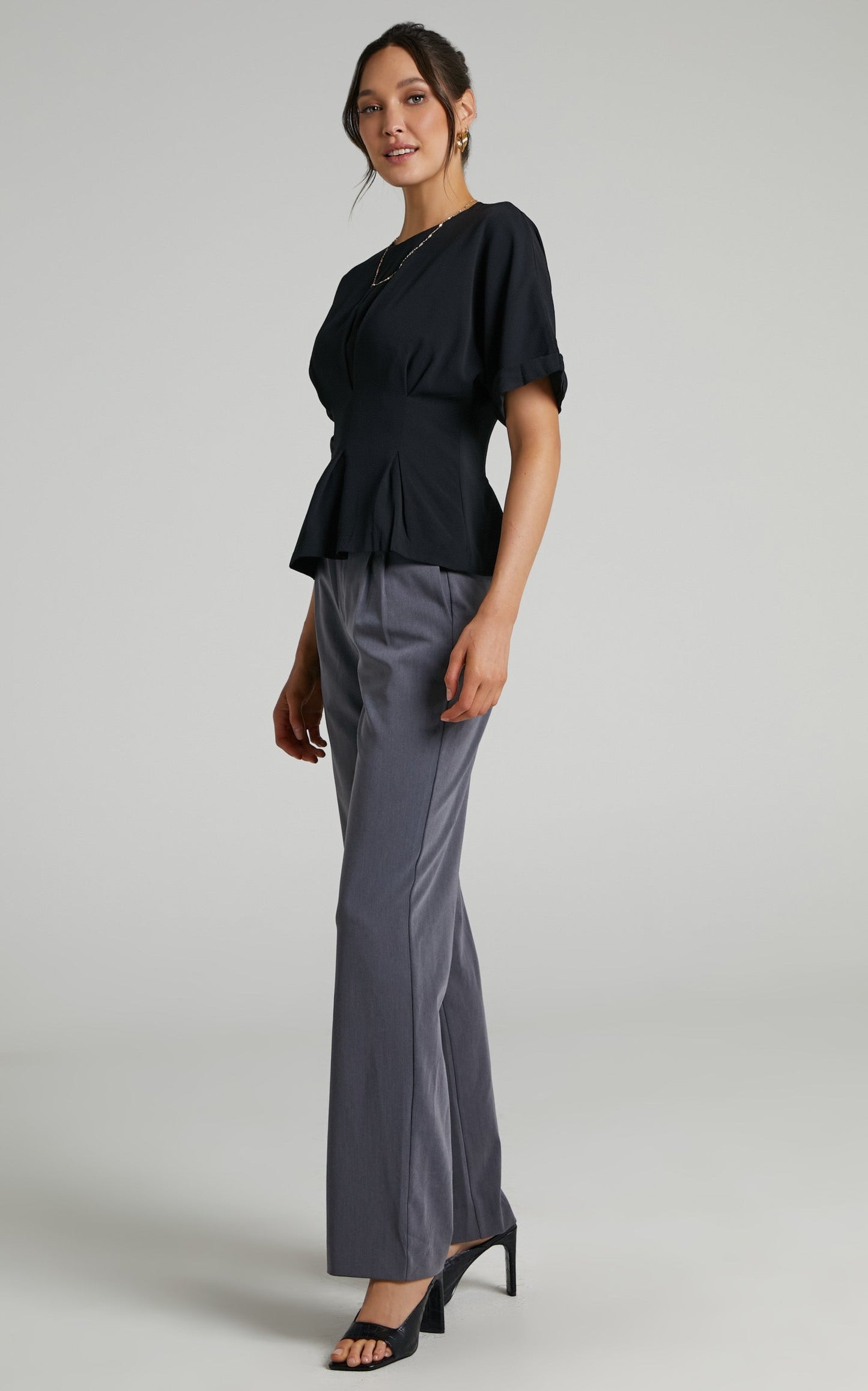 Kami Top - Short Sleeve Top in Black