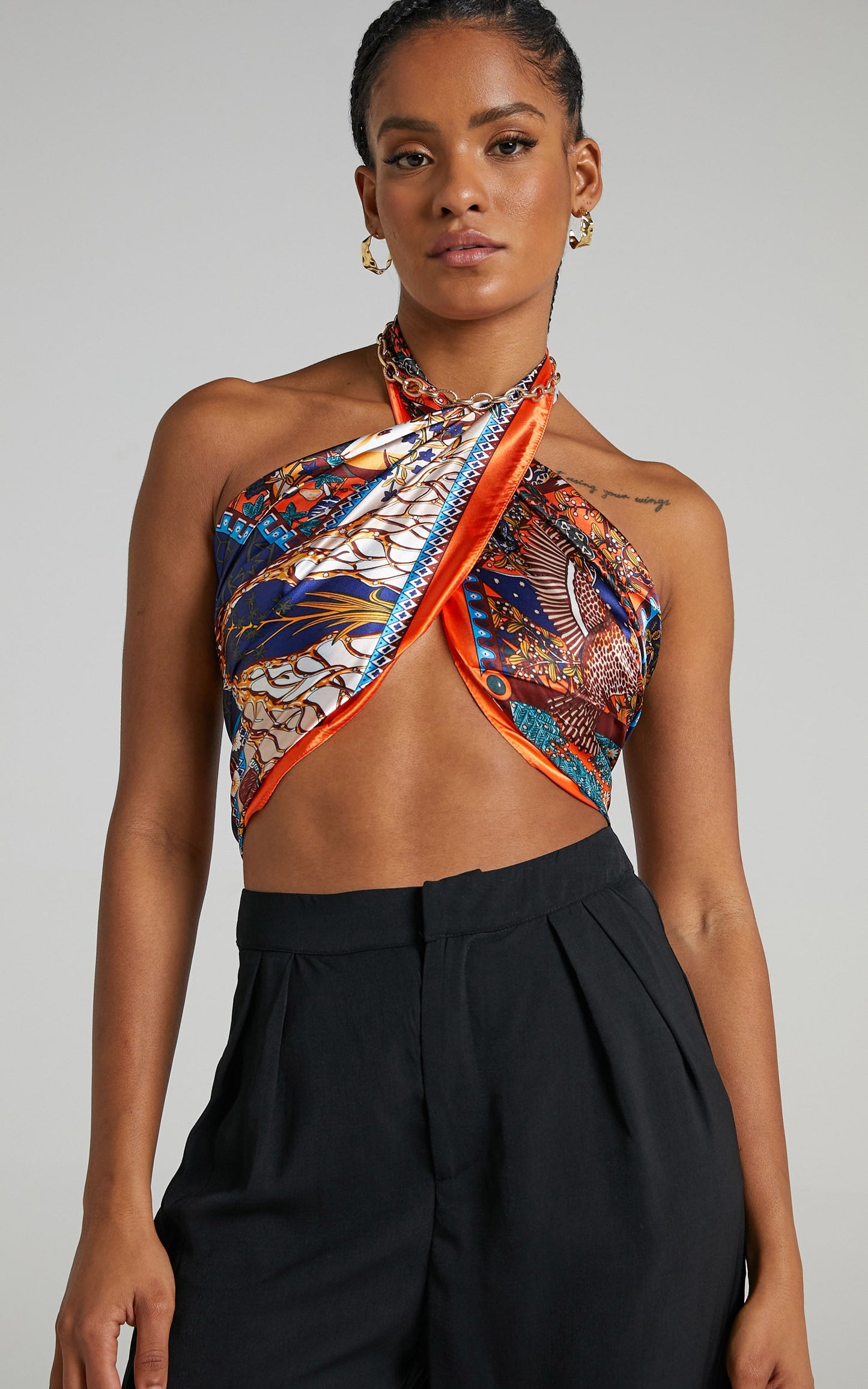 Kane Scarf in Orange Print