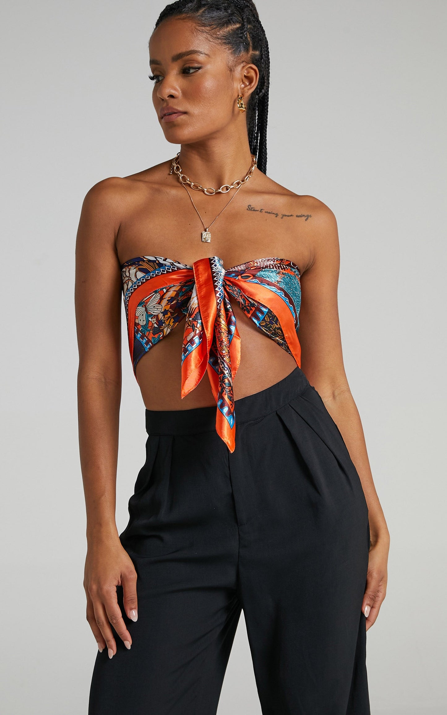 Kane Scarf in Orange Print