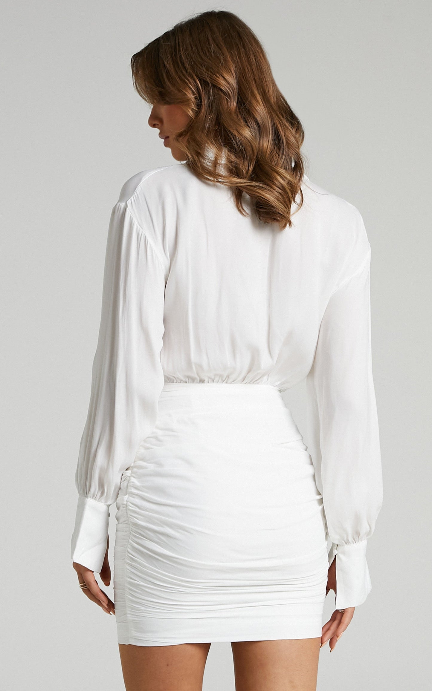 Kansy Shirt Dress in White