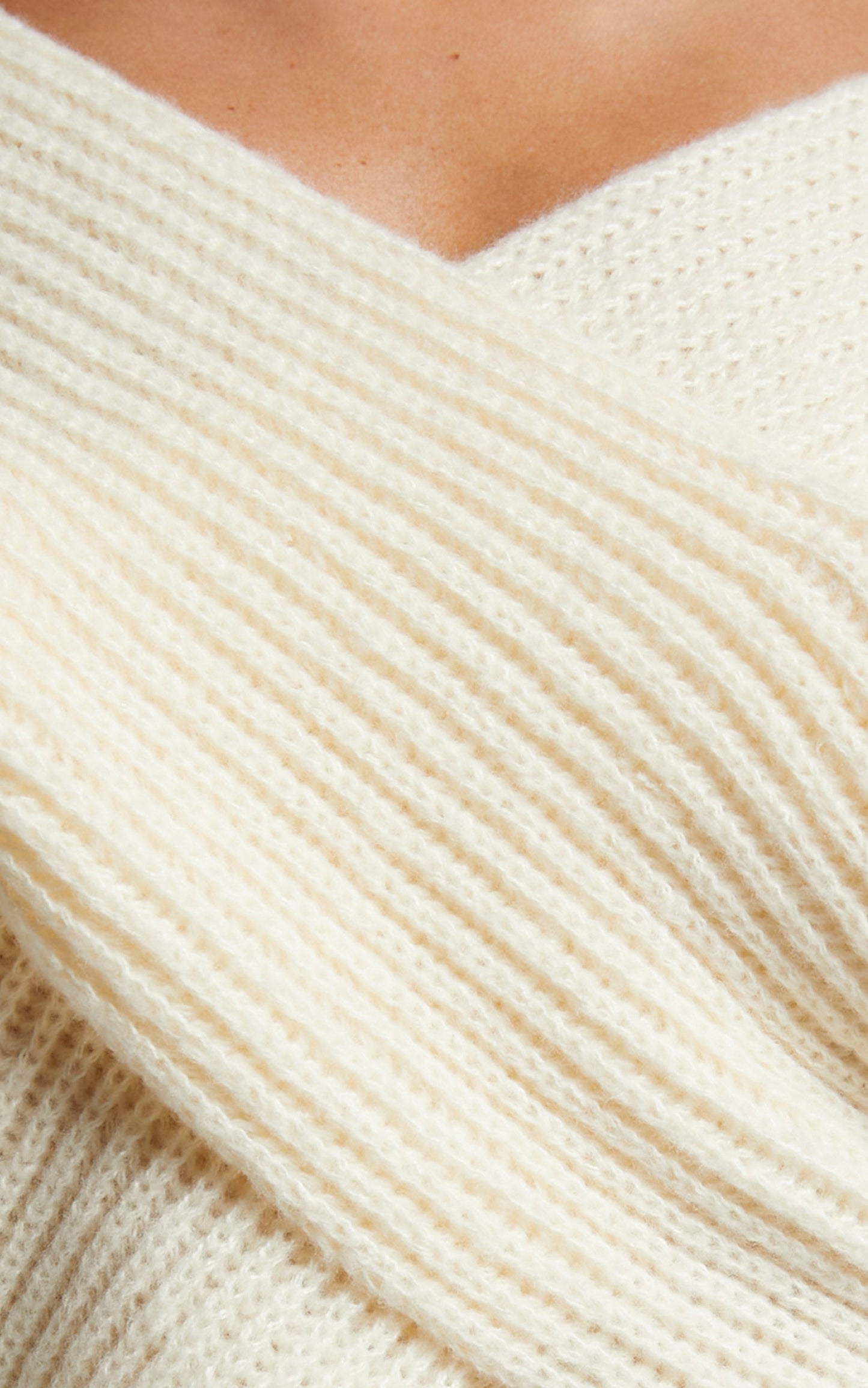 Karensita Jumper - Wrap Knitted Jumper in Cream