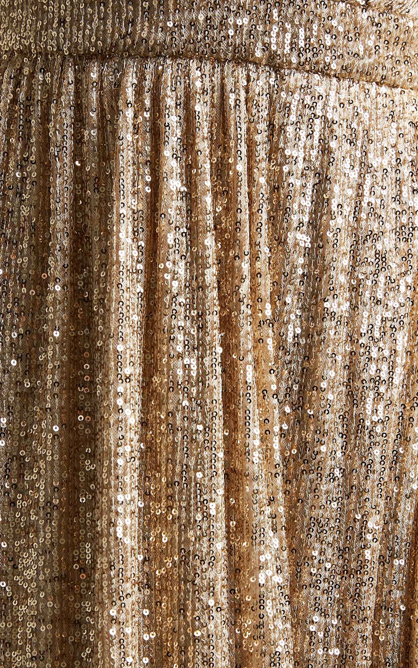 Katniss Maxi Dress - Plunge Neck Formal Dress in Champagne Sequin