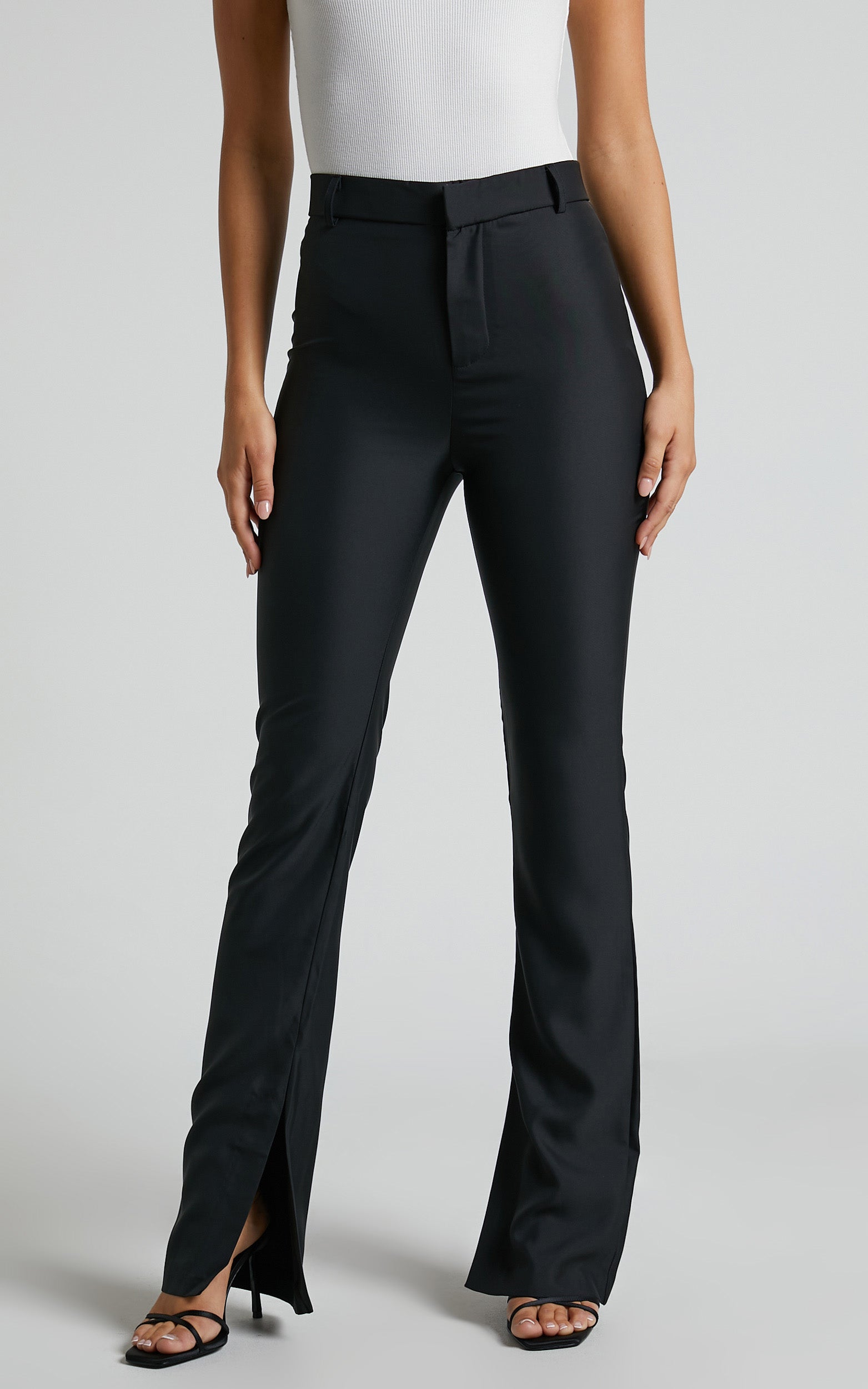 Kayeza Pants - High Waisted Slim Pants in Black