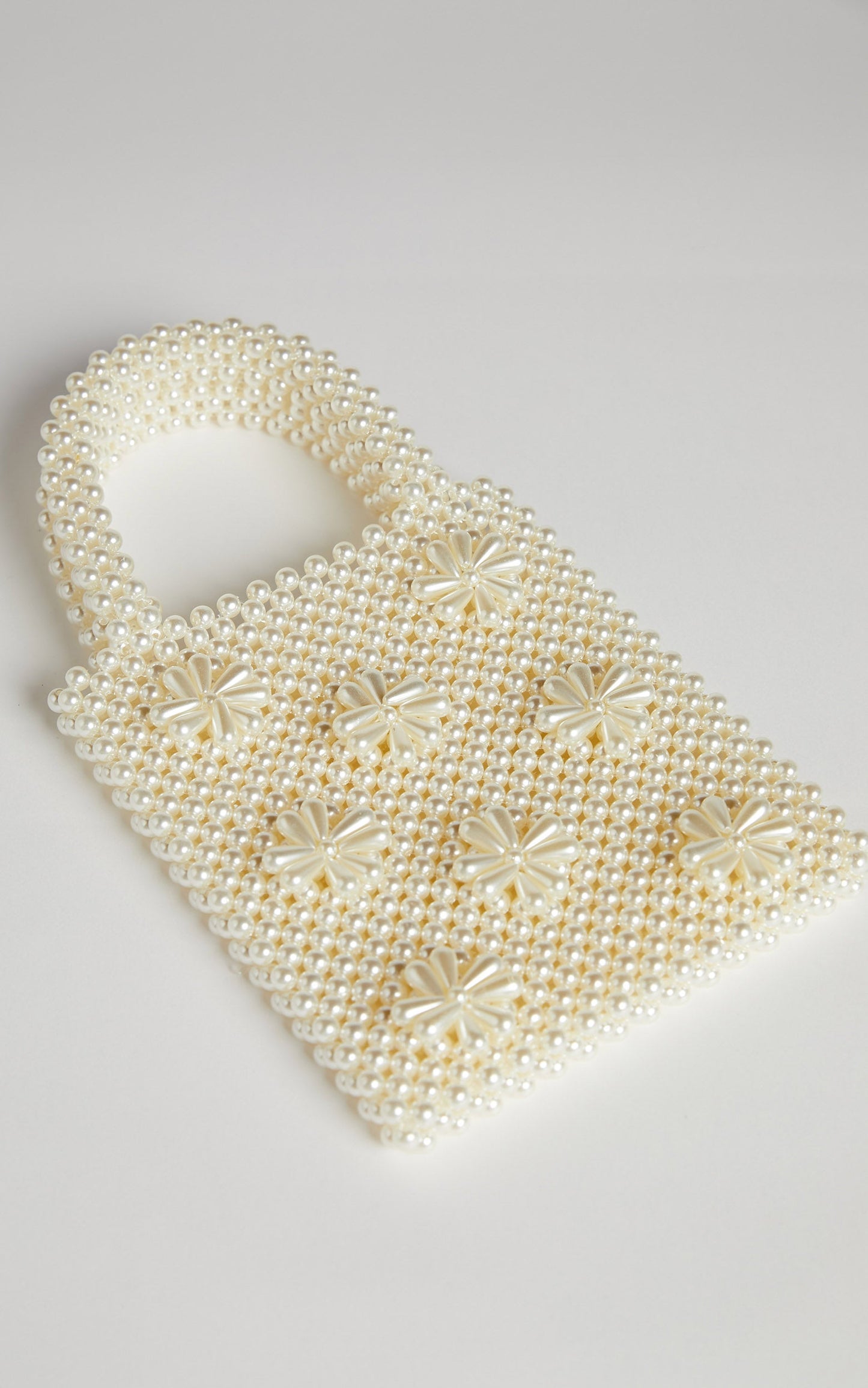 Kevonne Pearl Beaded Handbag in Pearl
