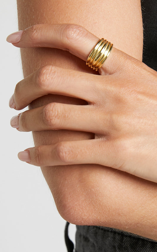Kimmei Ring - Textured Ring in Gold