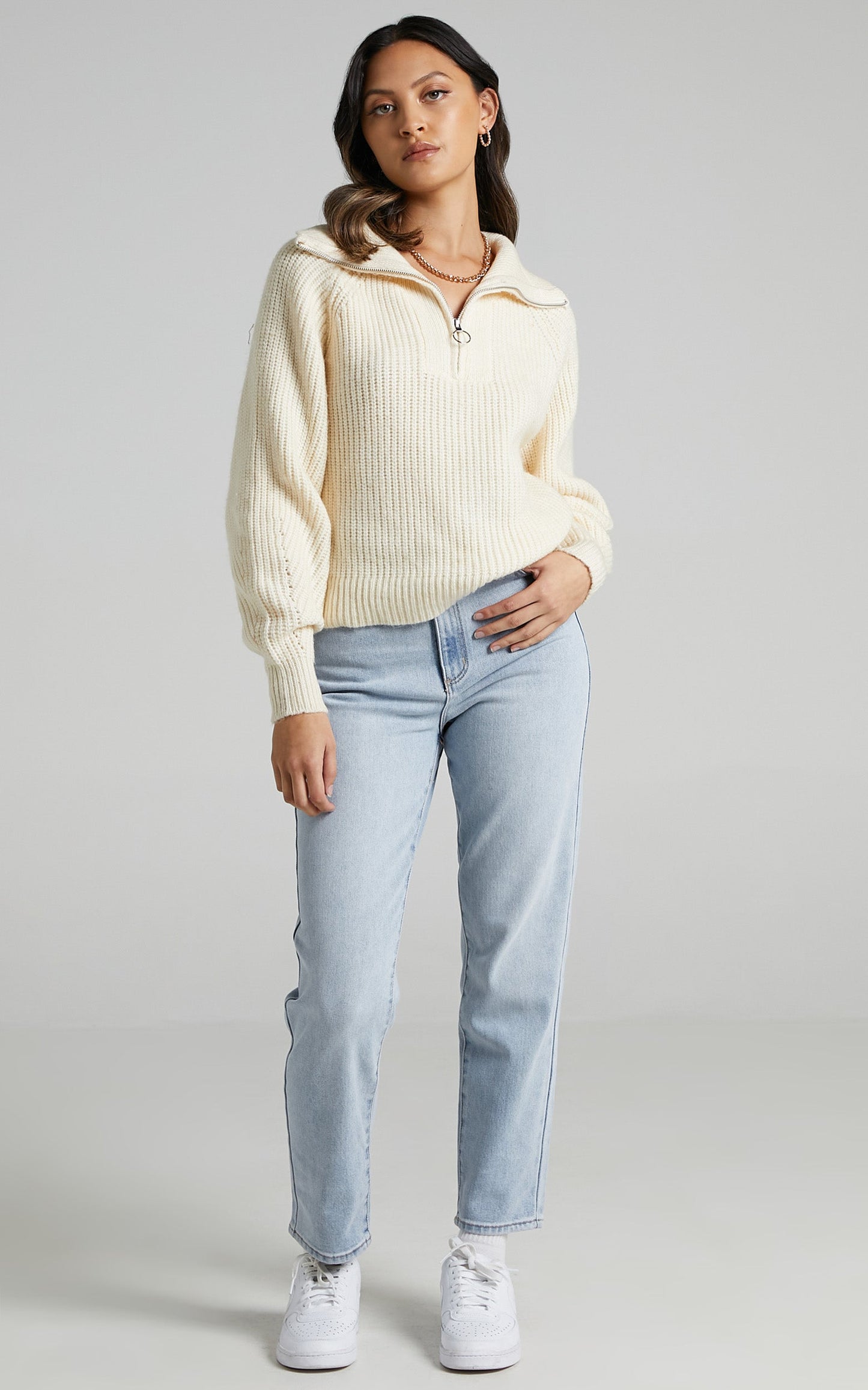 Kodie Knit Jumper in Cream