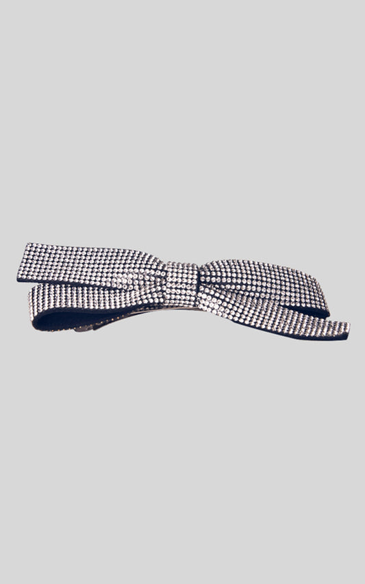 Billini x Natalie Anne - Lauren Bow Hair Clip in Black-SILVER