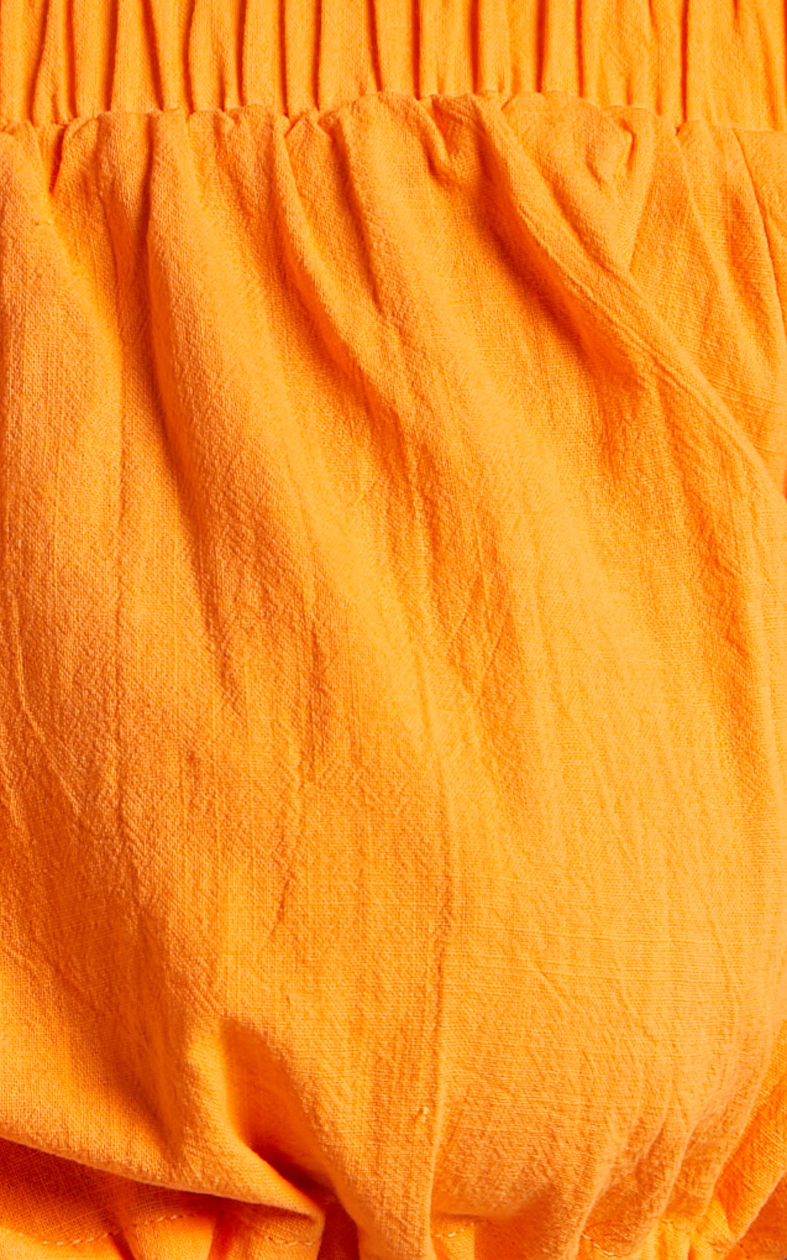 Leora Top - Off Shoulder Crop Top in Orange