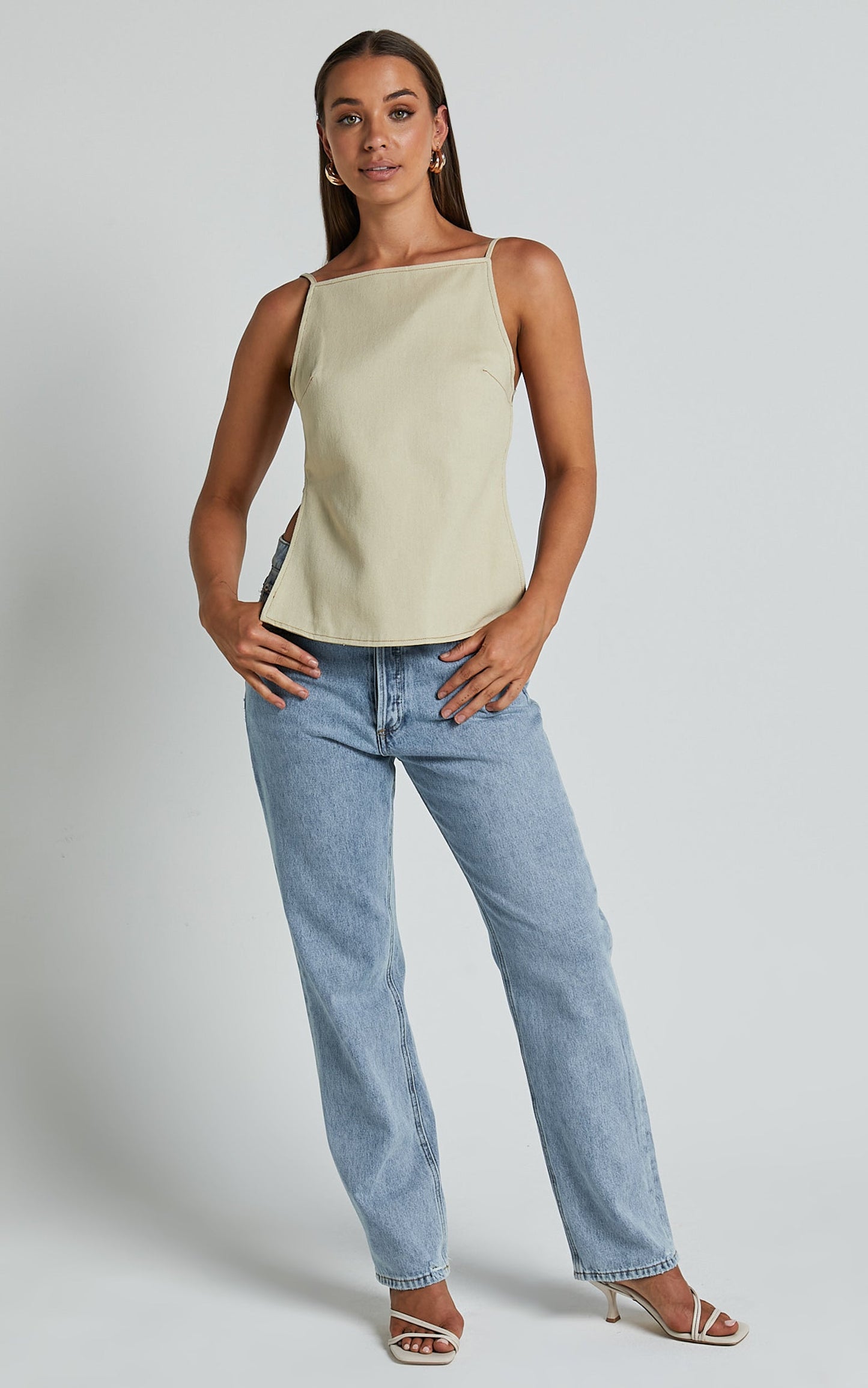 Lioness - Camille Backless Top in ECRU